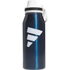 adidas Metal Water Bottle 1L | Double-Wall Insulated, Leak-Resistant Lid, Stays Cold 24 Hours, Stays Hot 12 Hours, Swap-Friendly Lid, Workouts & Daily Use(Mineral Blue/White/Black/L)
