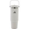 adidas Stainless Steel Tumbler 30 oz (900 mL) Handle & Straw Lid(White/Stainless Steel)