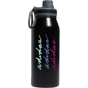 adidas Metal Water Bottle 1L | Double-Wall Insulated, Leak-Resistant Lid, Stays Cold 24 Hours, Stays Hot 12 Hours, Swap-Friendly Lid, Workouts & Daily Use(Black/Pulse Mint Green/Blue Fusion)