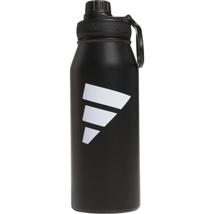 adidas Metal Water Bottle 1L | Double-Wall Insulated, Leak-Resistant Lid, Stays Cold 24 Hours, Stays Hot 12 Hours, Swap-Friendly Lid, Workouts & Daily Use(Black/White/L)