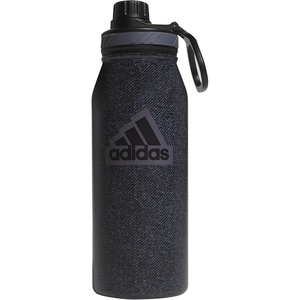 adidas Metal Water Bottle 1L | Double-Wall Insulated, Leak-Resistant Lid, Stays Cold 24 Hours, Stays Hot 12 Hours, Swap-Friendly Lid, Workouts & Daily Use(Twill Black/Black/Grey Five)