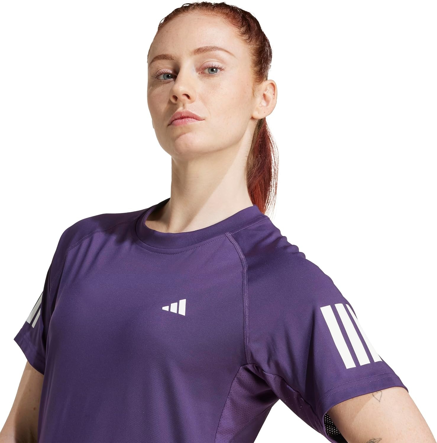 image:imageAdidas Womens Club Tennis Climacool 3Stripes TShirtAurora Plum