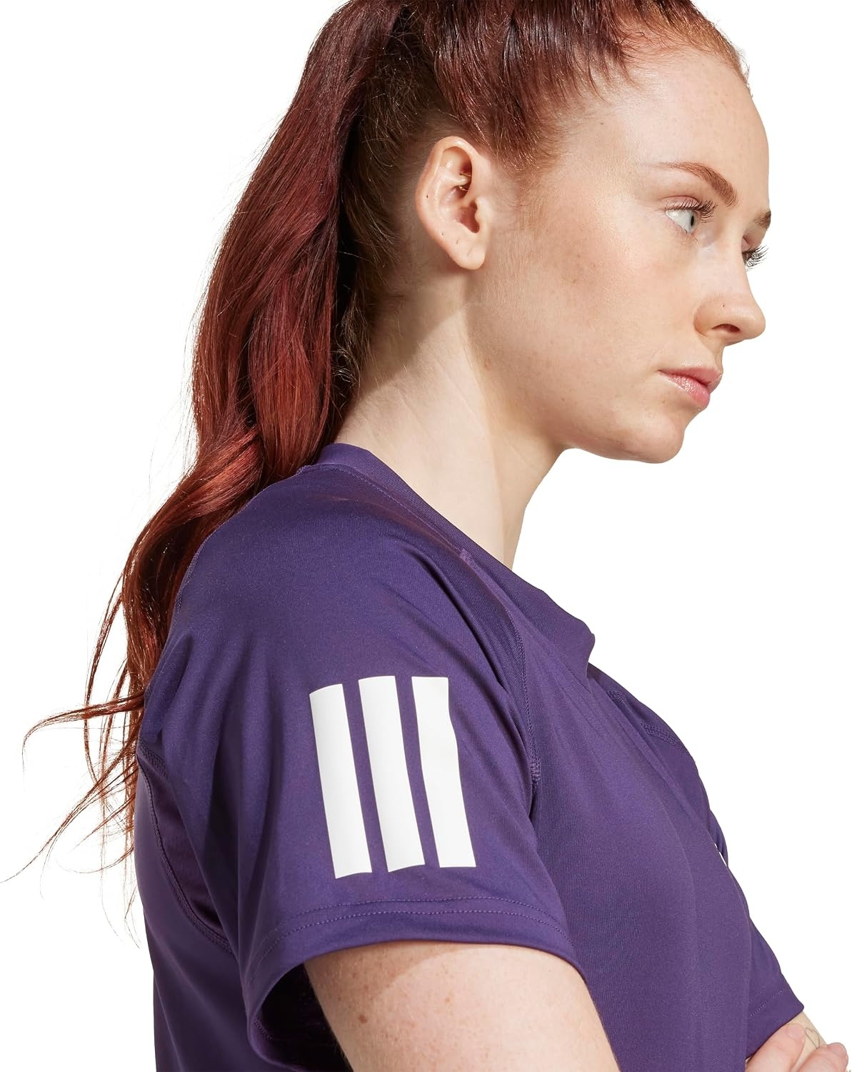 image:imageAdidas Womens Club Tennis Climacool 3Stripes TShirtAurora Plum