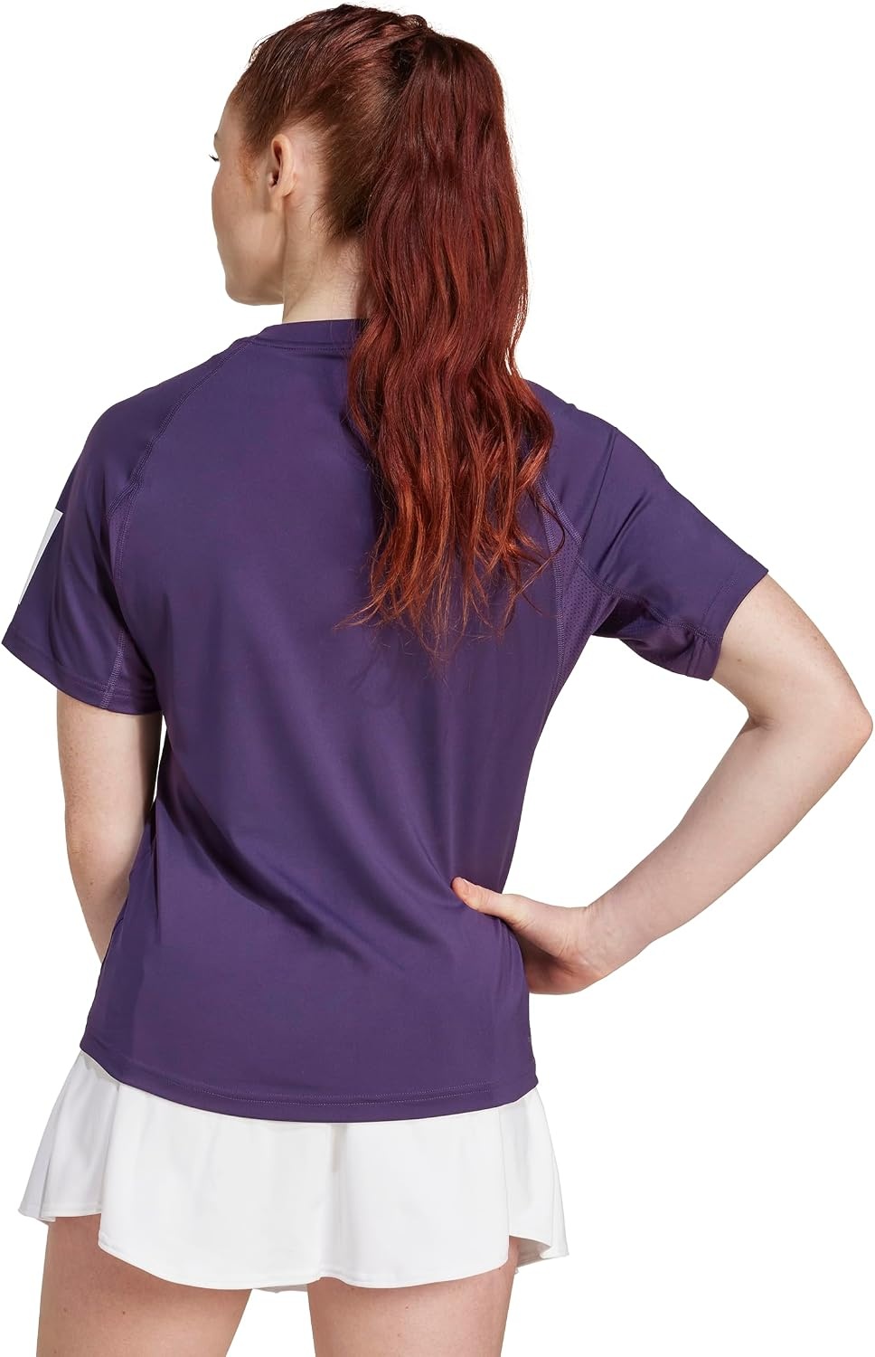 image:imageAdidas Womens Club Tennis Climacool 3Stripes TShirtAurora Plum