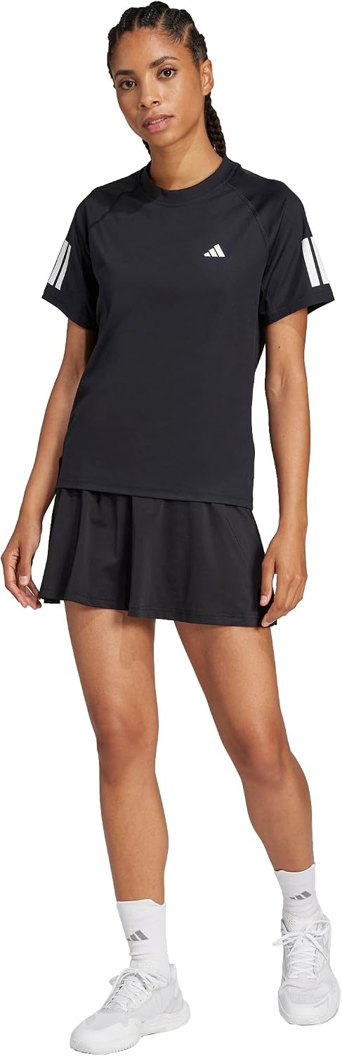 image:imageAdidas Womens Club Tennis Climacool 3Stripes TShirtBlack