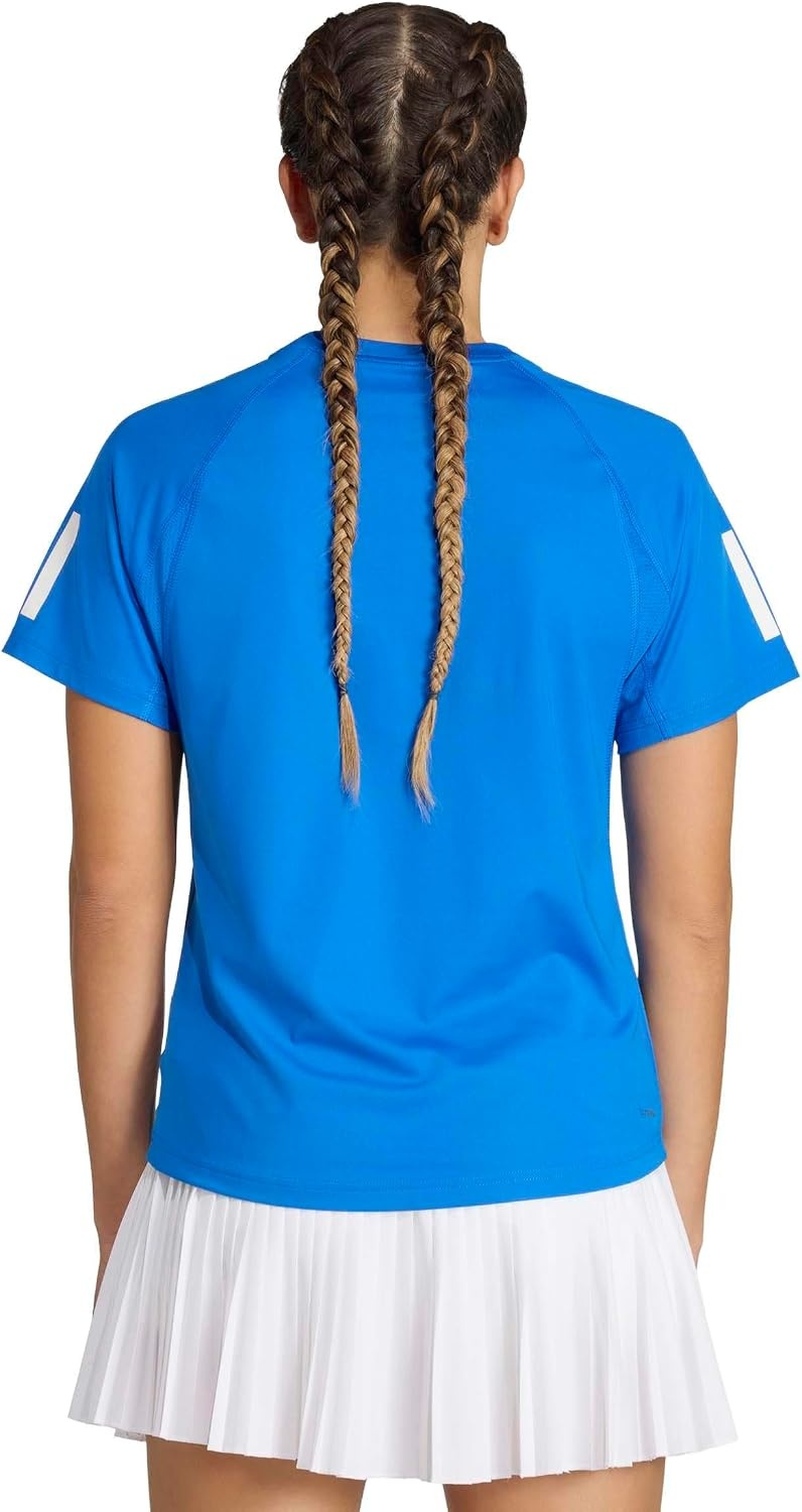 image:imageAdidas Womens Club Tennis Climacool 3Stripes TShirtGlory Blue