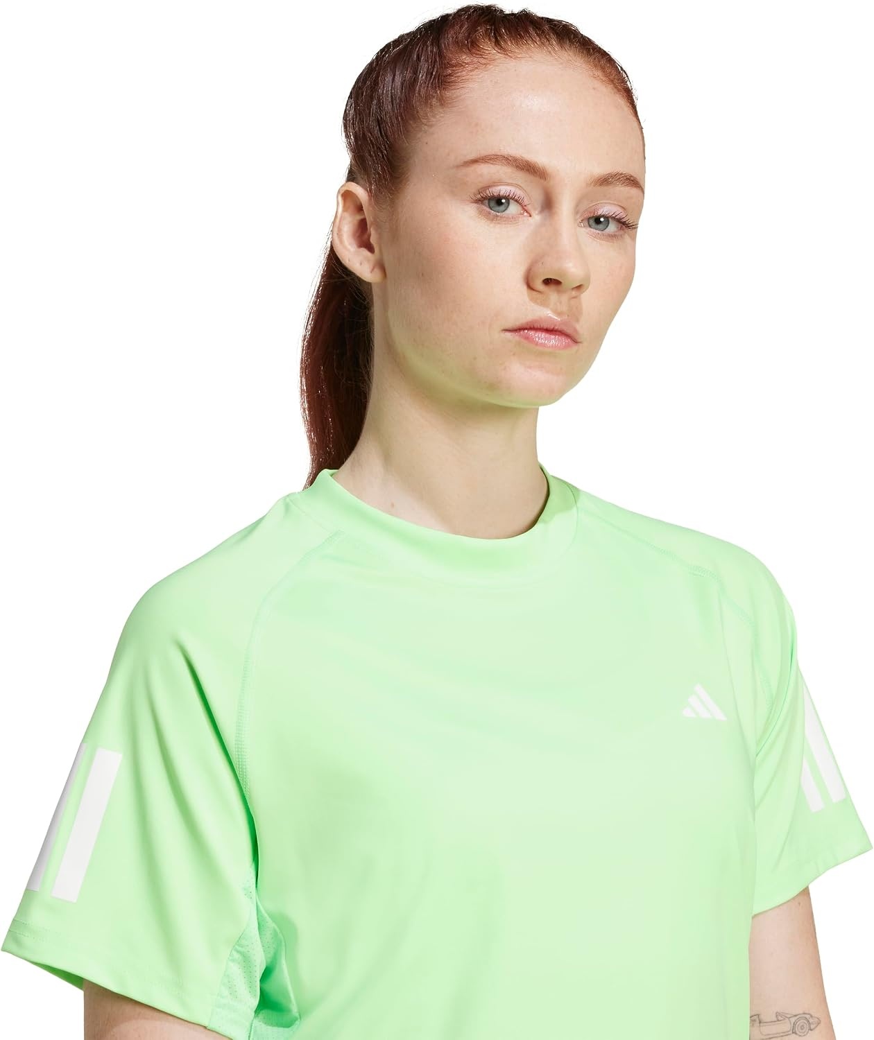 image:imageAdidas Womens Club Tennis Climacool 3Stripes TShirtLime Burst