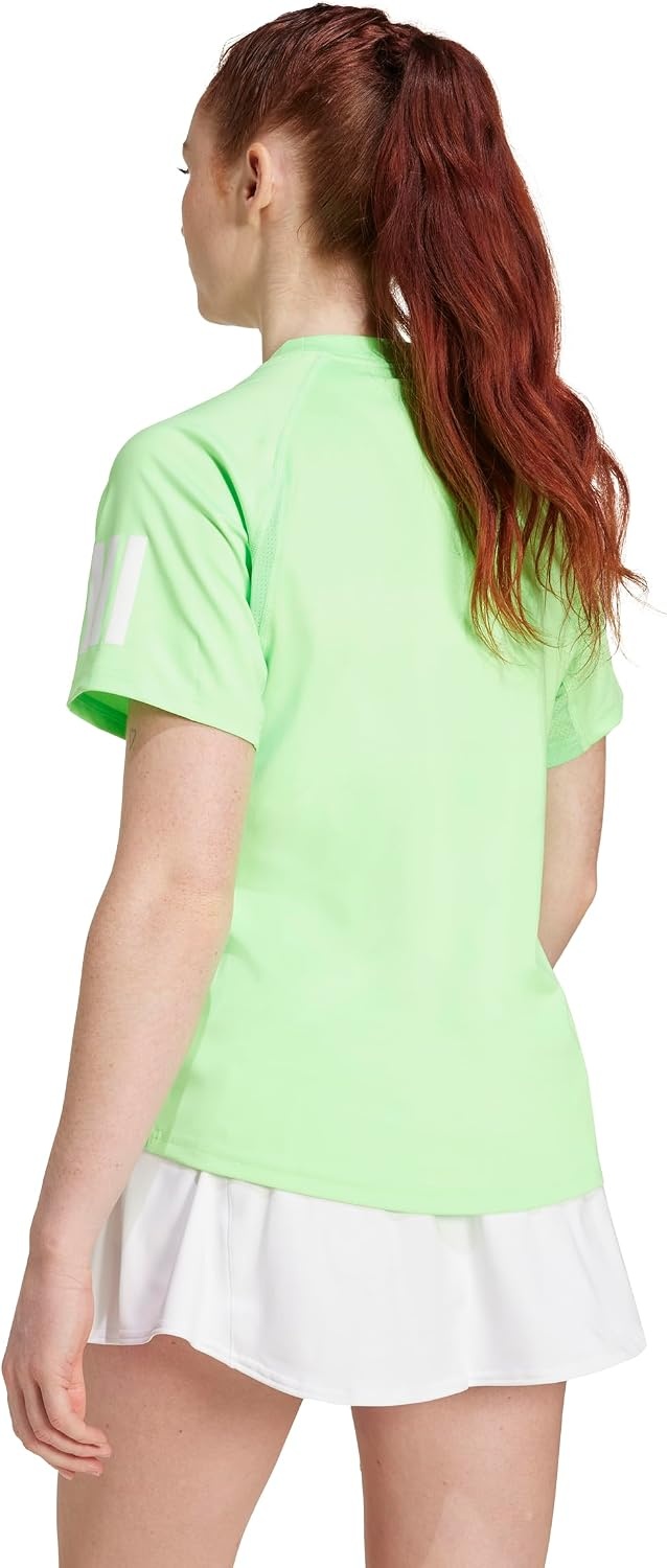 image:imageAdidas Womens Club Tennis Climacool 3Stripes TShirtLime Burst