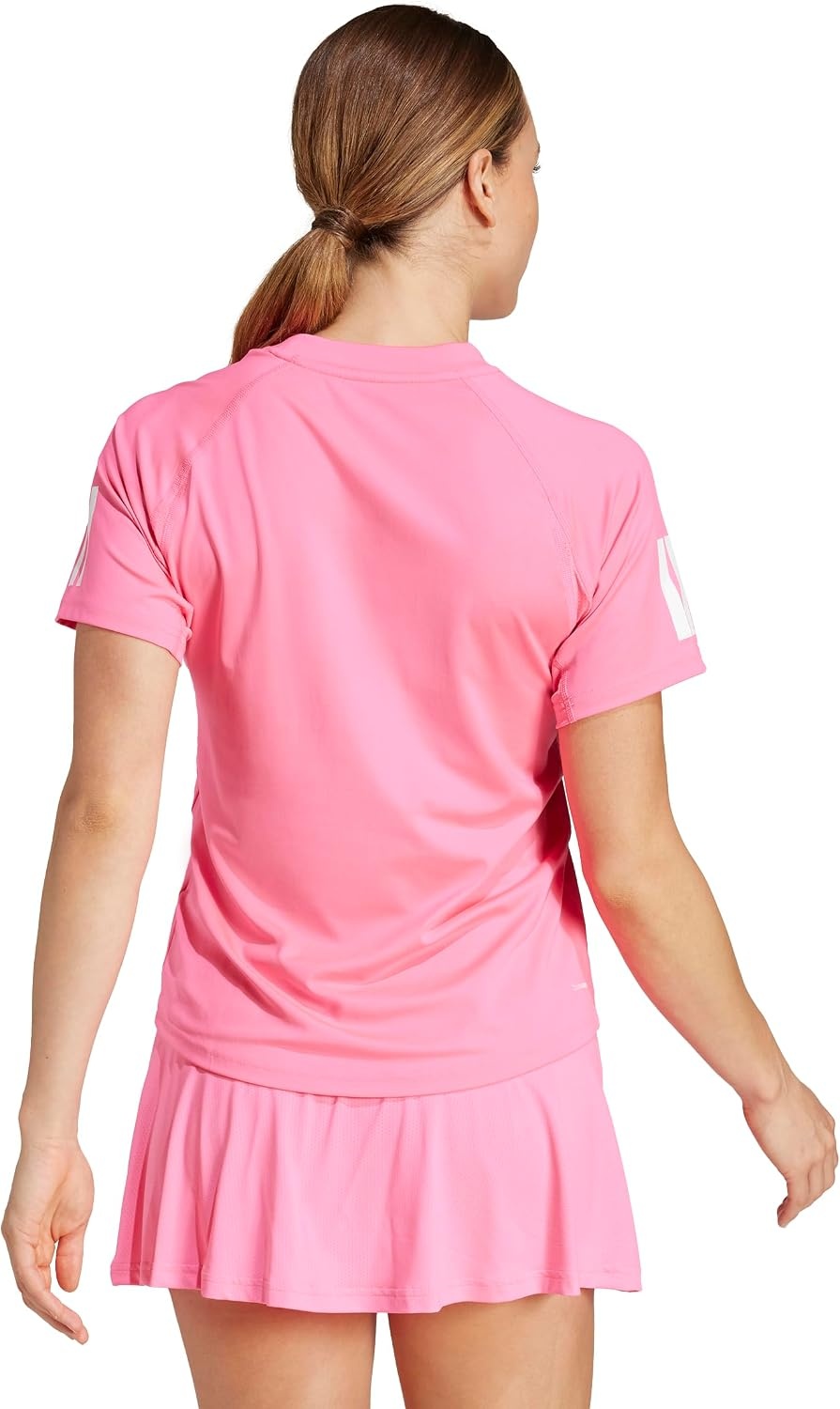 image:imageAdidas Womens Club Tennis Climacool 3Stripes TShirtLucid Pink