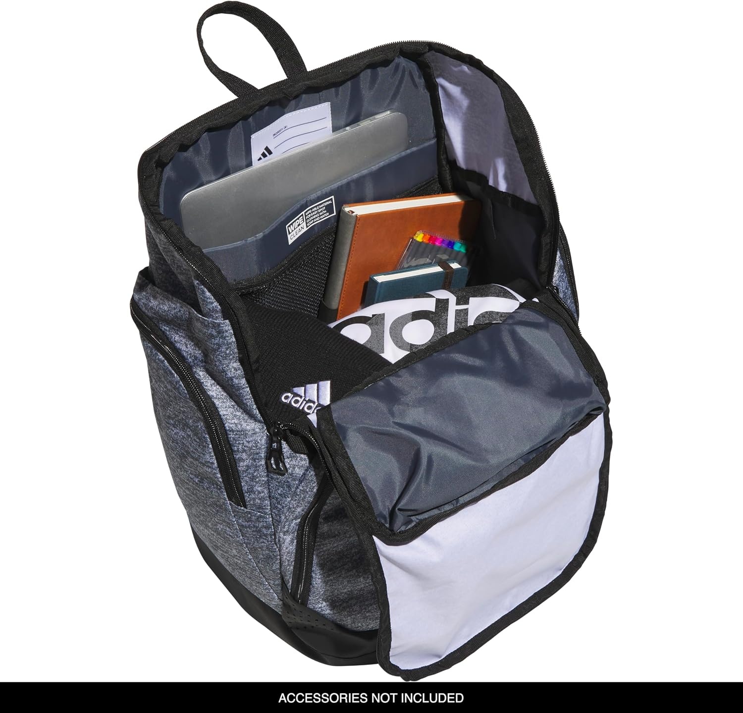 image:imageadidas 5Star Team 2 Backpack MultiSport Padded Laptop Sleeve Organizer Pockets WaterBottle Pockets Durable Build School Gym amp Travel ReadyJersey Onix Grey