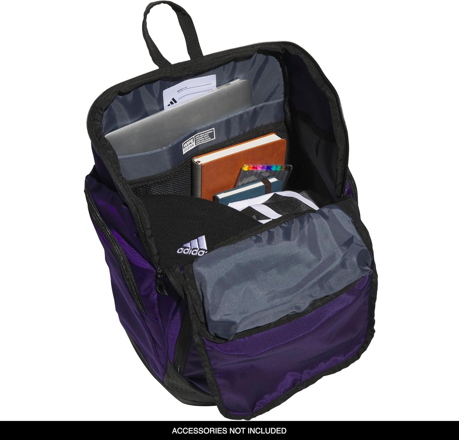 image:imageadidas 5Star Team 2 Backpack MultiSport Padded Laptop Sleeve Organizer Pockets WaterBottle Pockets Durable Build School Gym amp Travel ReadyTeam Collegiate Purple