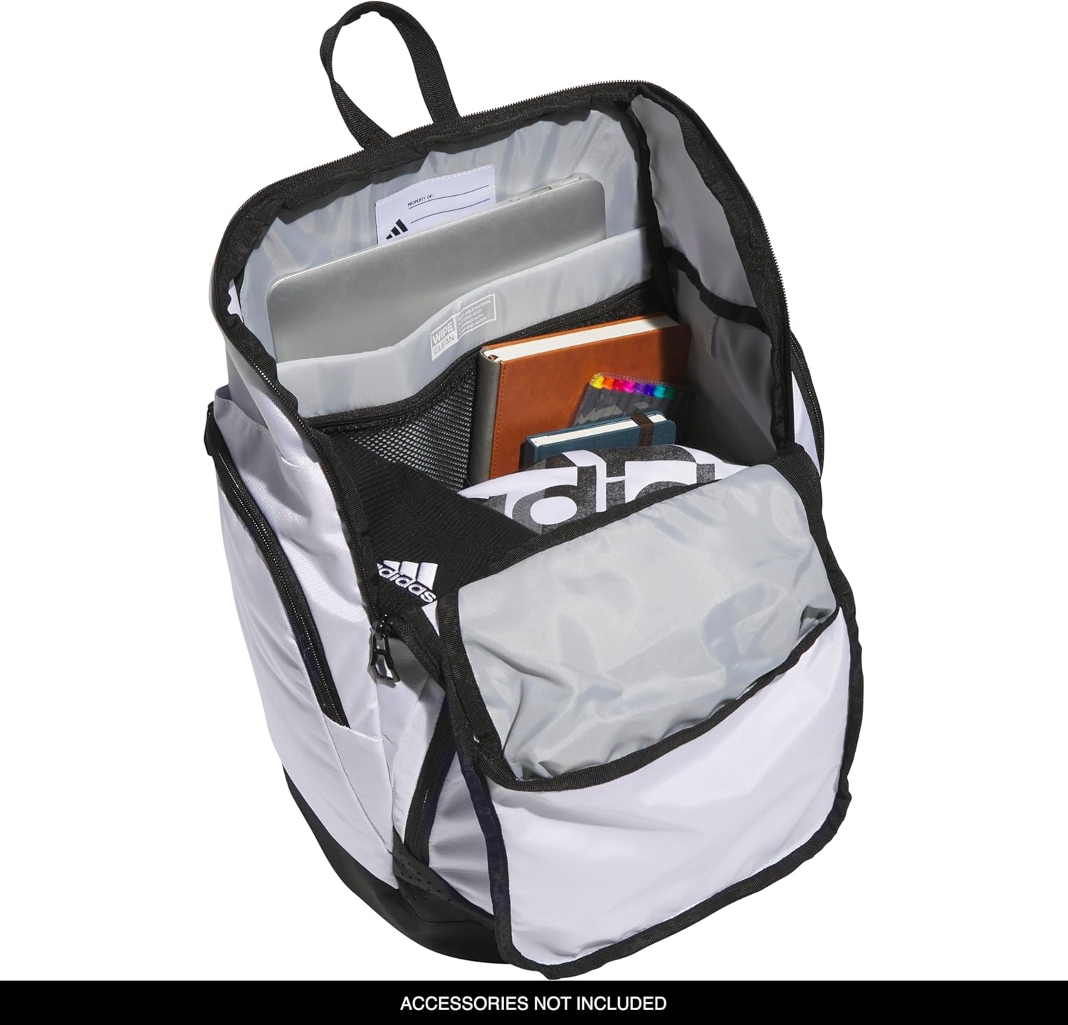 image:imageadidas 5Star Team 2 Backpack MultiSport Padded Laptop Sleeve Organizer Pockets WaterBottle Pockets Durable Build School Gym amp Travel ReadyWhite