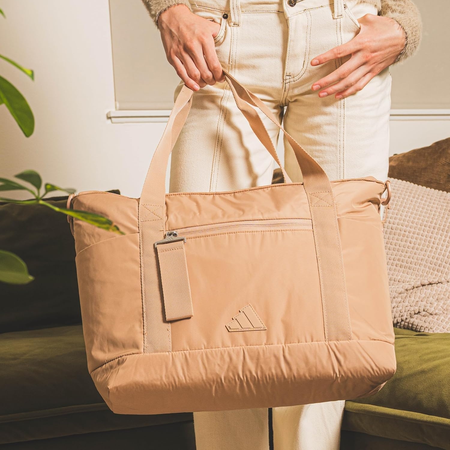 image:imageadidas All Me Tote Roomy Interior Wears Two Ways Rolls With Your Suitcase Holds Your Laptop Open Top Tote Everyday amp Court ReadyIce Lavender3
