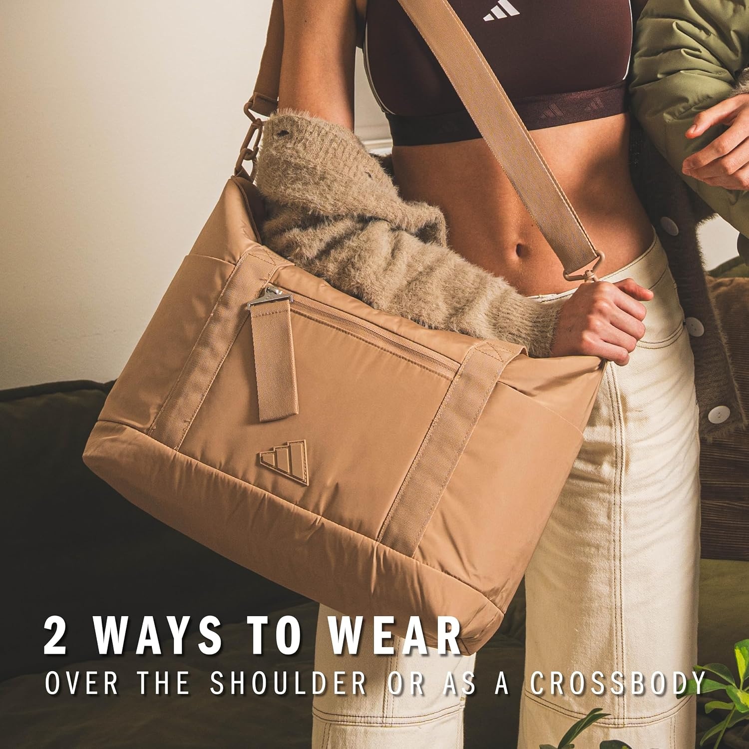 image:imageadidas All Me Tote Roomy Interior Wears Two Ways Rolls With Your Suitcase Holds Your Laptop Open Top Tote Everyday amp Court ReadyIce Lavender3