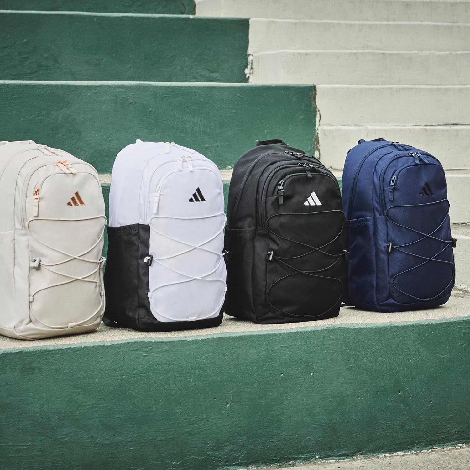 image:imageadidas Amplifier Backpack for Laptop School and Gym 28LAlumina BeigeRose GoldBungee