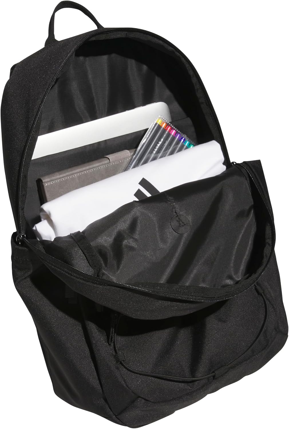image:imageadidas Amplifier Backpack for Laptop School and Gym 28LBlackWhiteBungee