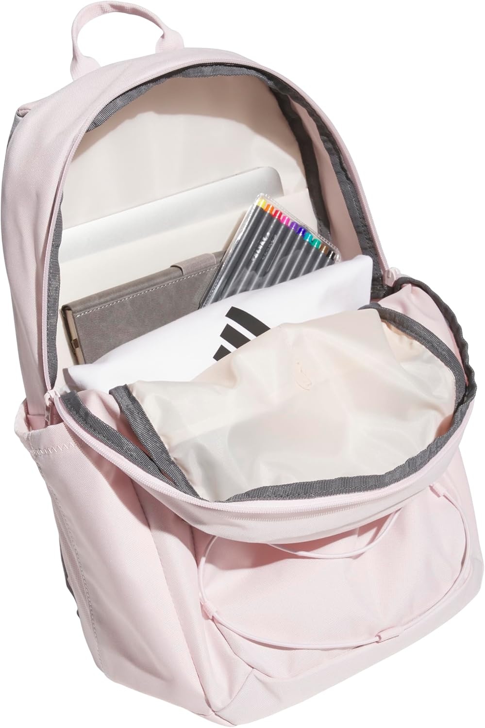 image:imageadidas Amplifier Backpack for Laptop School and Gym 28LDistilled PinkDual Lilac PurpleBungee