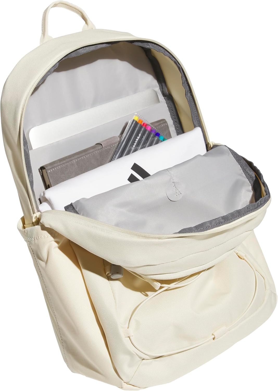 image:imageadidas Amplifier Backpack for Laptop School and Gym 28LWarm Vanilla YellowWhiteBungee
