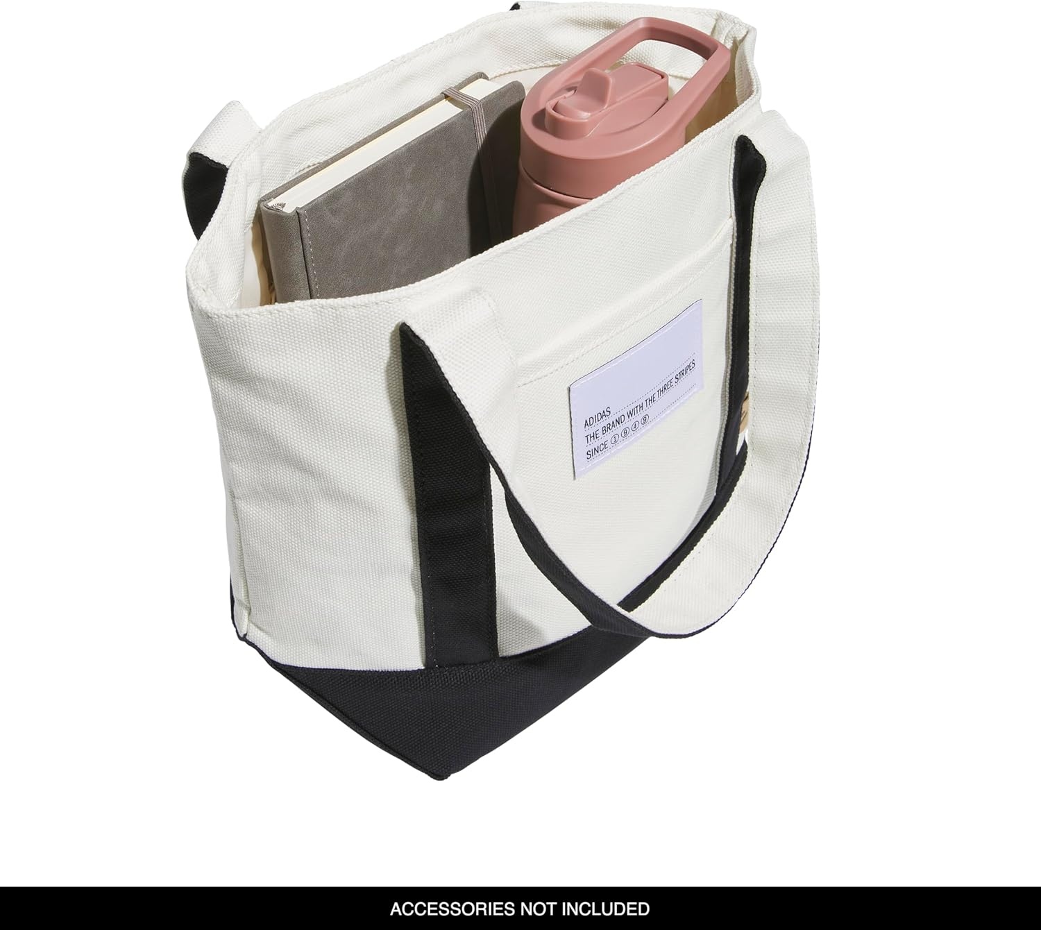 image:imageadidas Canvas Court Tote Bag Roomy Interior Interior Pockets Comfortable Straps Durable Build Everyday amp Court ReadyBlackOff WhiteMini 10l