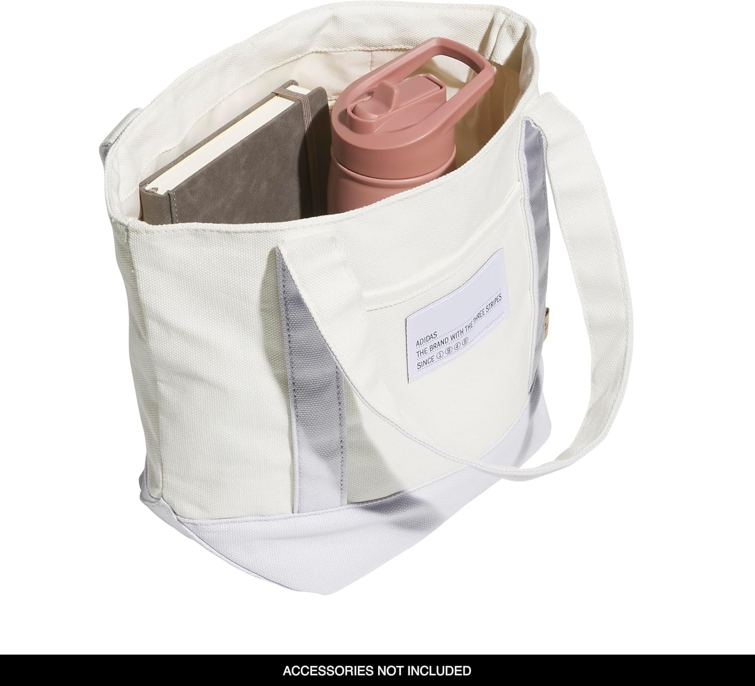 image:imageadidas Canvas Court Tote Bag Roomy Interior Interior Pockets Comfortable Straps Durable Build Everyday amp Court ReadyFrozen PurpleOff WhiteMini 10l