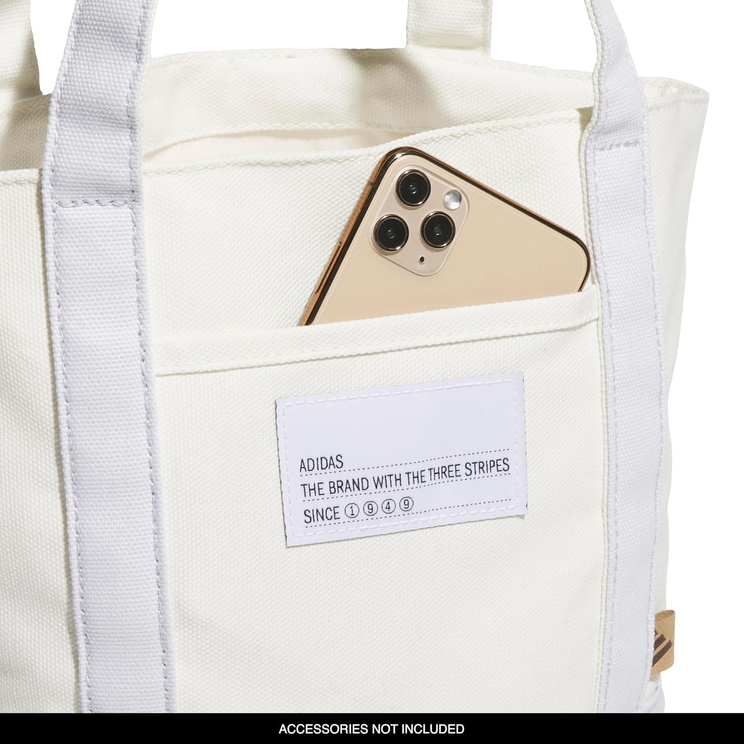 image:imageadidas Canvas Court Tote Bag Roomy Interior Interior Pockets Comfortable Straps Durable Build Everyday amp Court ReadyFrozen PurpleOff WhiteMini 10l