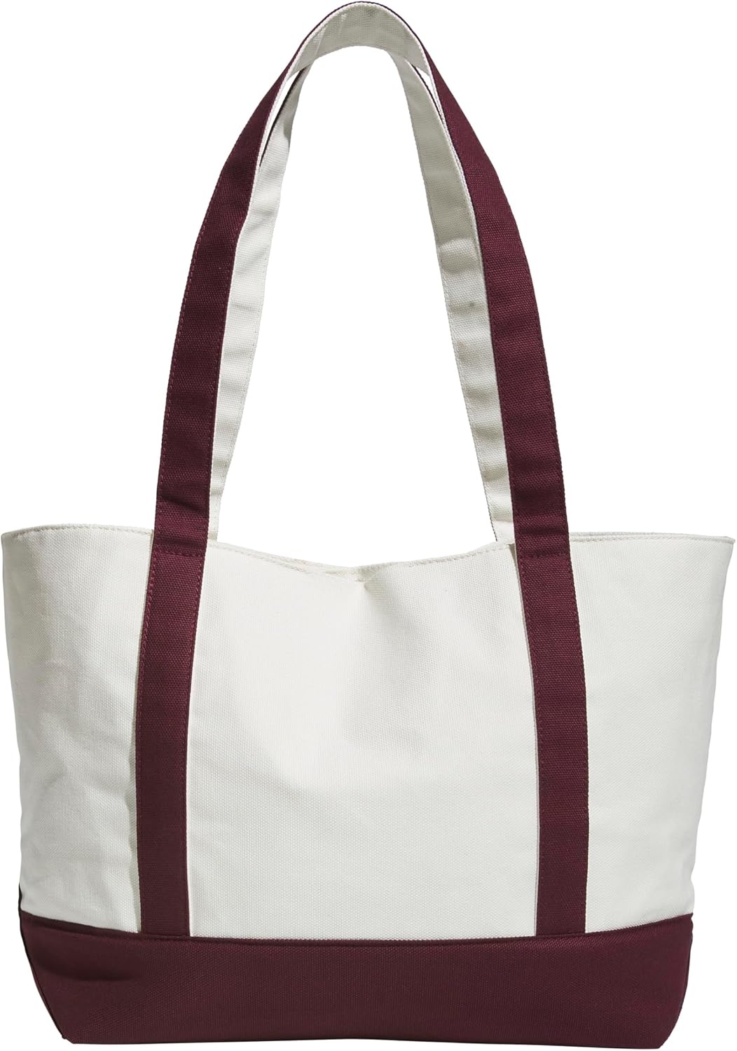 image:imageadidas Canvas Court Tote Bag Roomy Interior Interior Pockets Comfortable Straps Durable Build Everyday amp Court ReadyMaroonOff White2Regular 28l