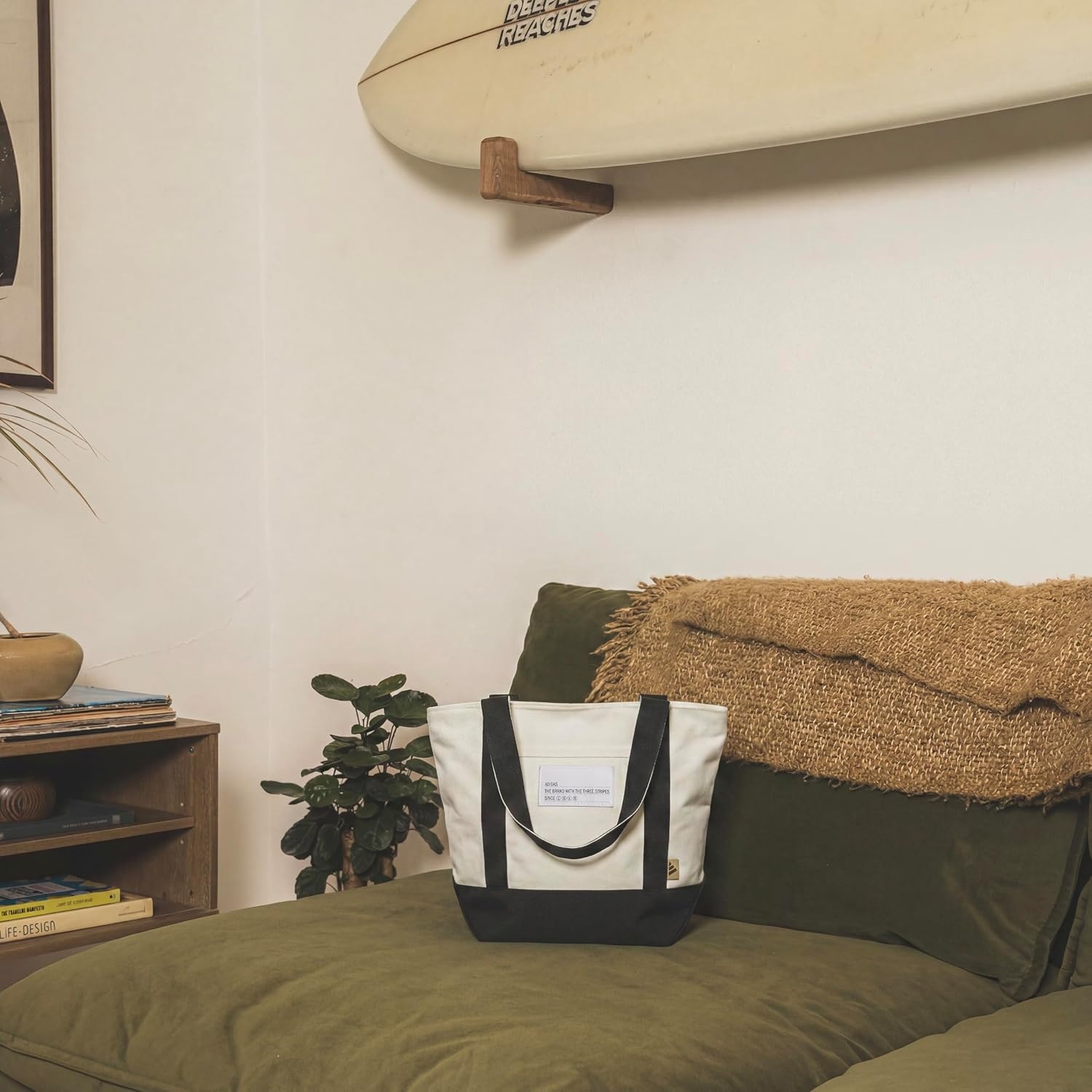image:imageadidas Canvas Court Tote Bag Roomy Interior Interior Pockets Comfortable Straps Durable Build Everyday amp Court ReadyMaroonOff WhiteMini 10l