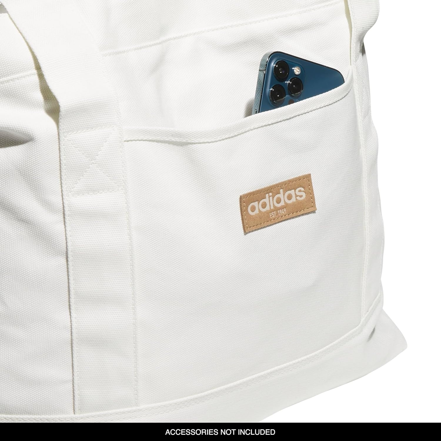 image:imageadidas Canvas Court Tote Bag Roomy Interior Interior Pockets Comfortable Straps Durable Build Everyday amp Court ReadyOff White1Regular 28l