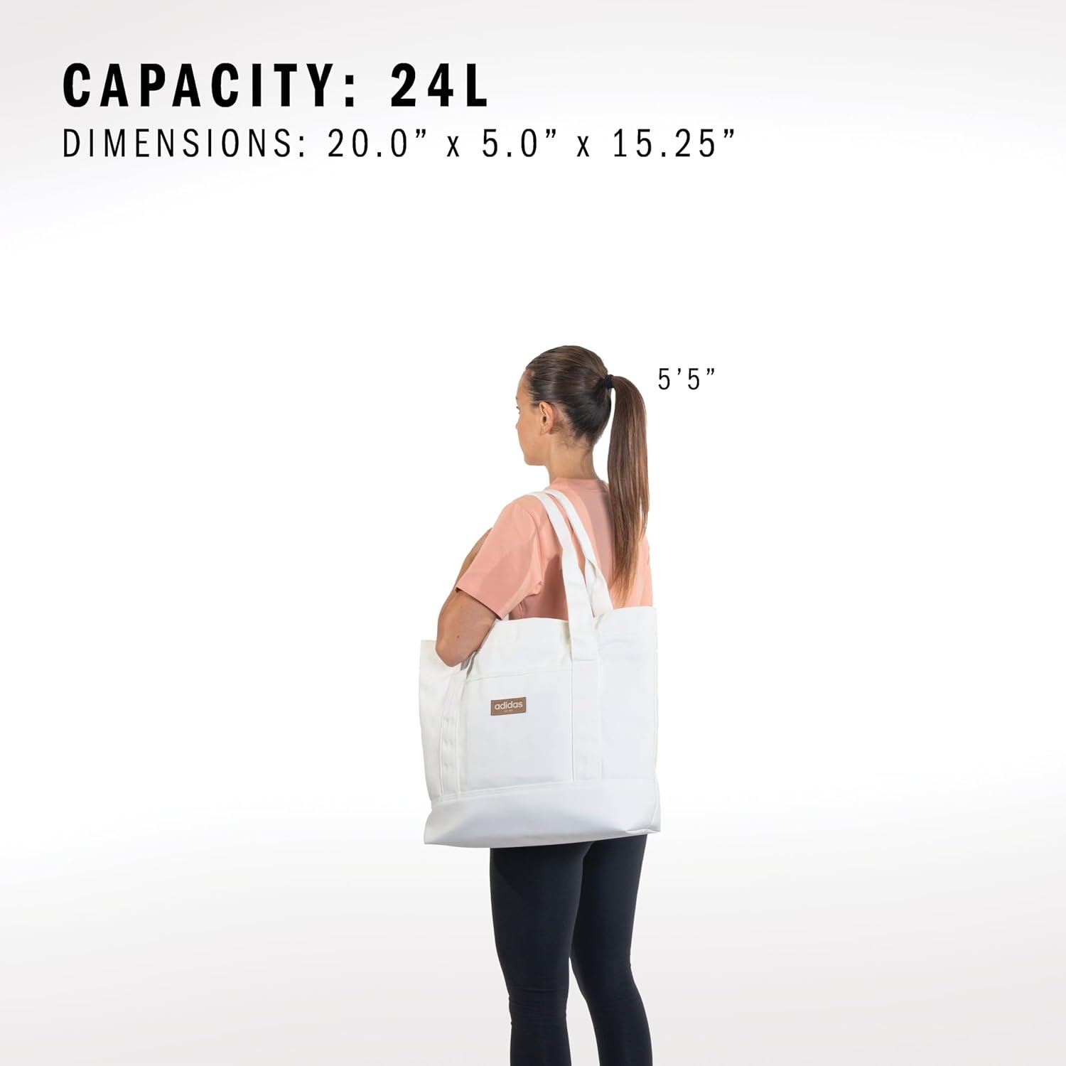 image:imageadidas Canvas Court Tote Bag Roomy Interior Interior Pockets Comfortable Straps Durable Build Everyday amp Court ReadyOff White1Regular 28l