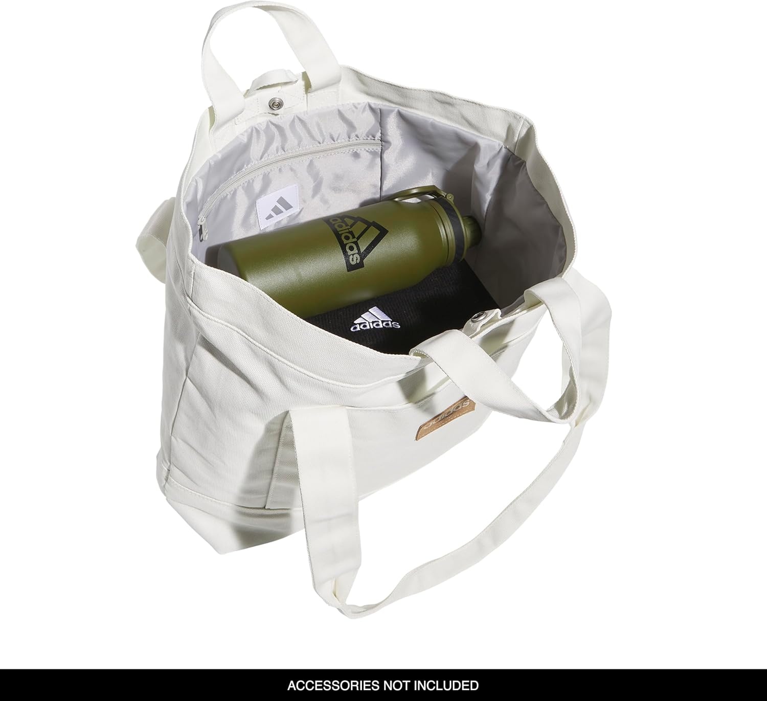 image:imageadidas Canvas Court Tote Bag Roomy Interior Interior Pockets Comfortable Straps Durable Build Everyday amp Court ReadyOff White1Regular 28l