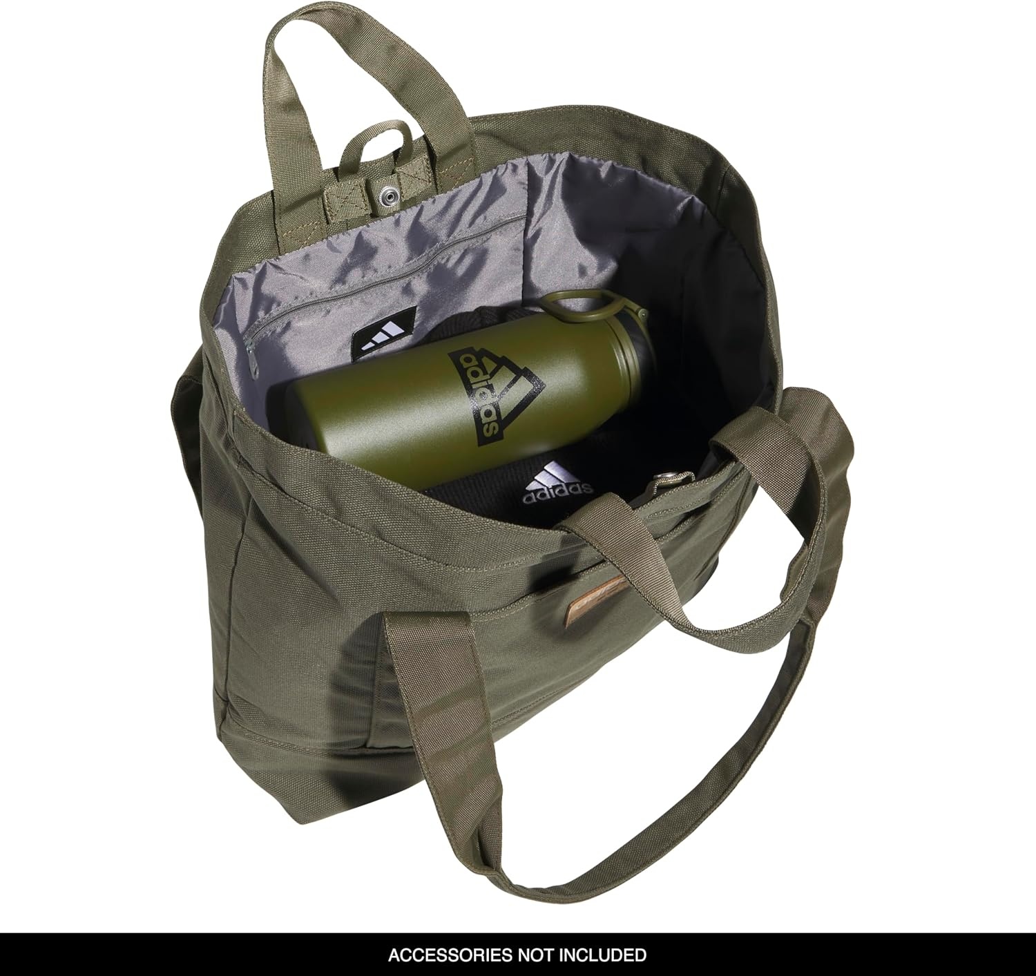 image:imageadidas Canvas Court Tote Bag Roomy Interior Interior Pockets Comfortable Straps Durable Build Everyday amp Court ReadyOlive Strata Green1Regular 28l