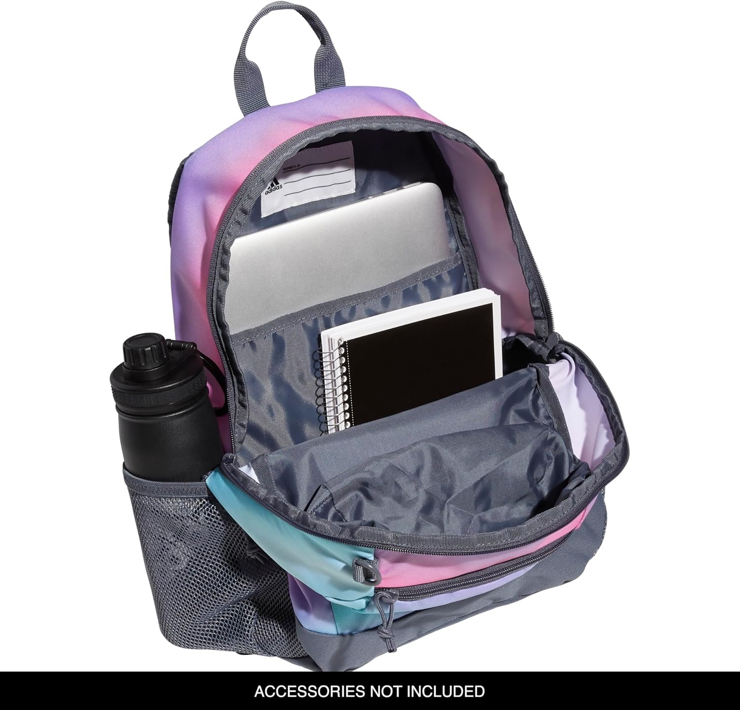 image:imageadidas Creator School Backpack 21L Padded Laptop Sleeve Durable Build RightSized For Kids Carries Comfortably Spills Wipe Away School Gym amp Travel ReadyGradient Rose Tone PinkOnix Grey2