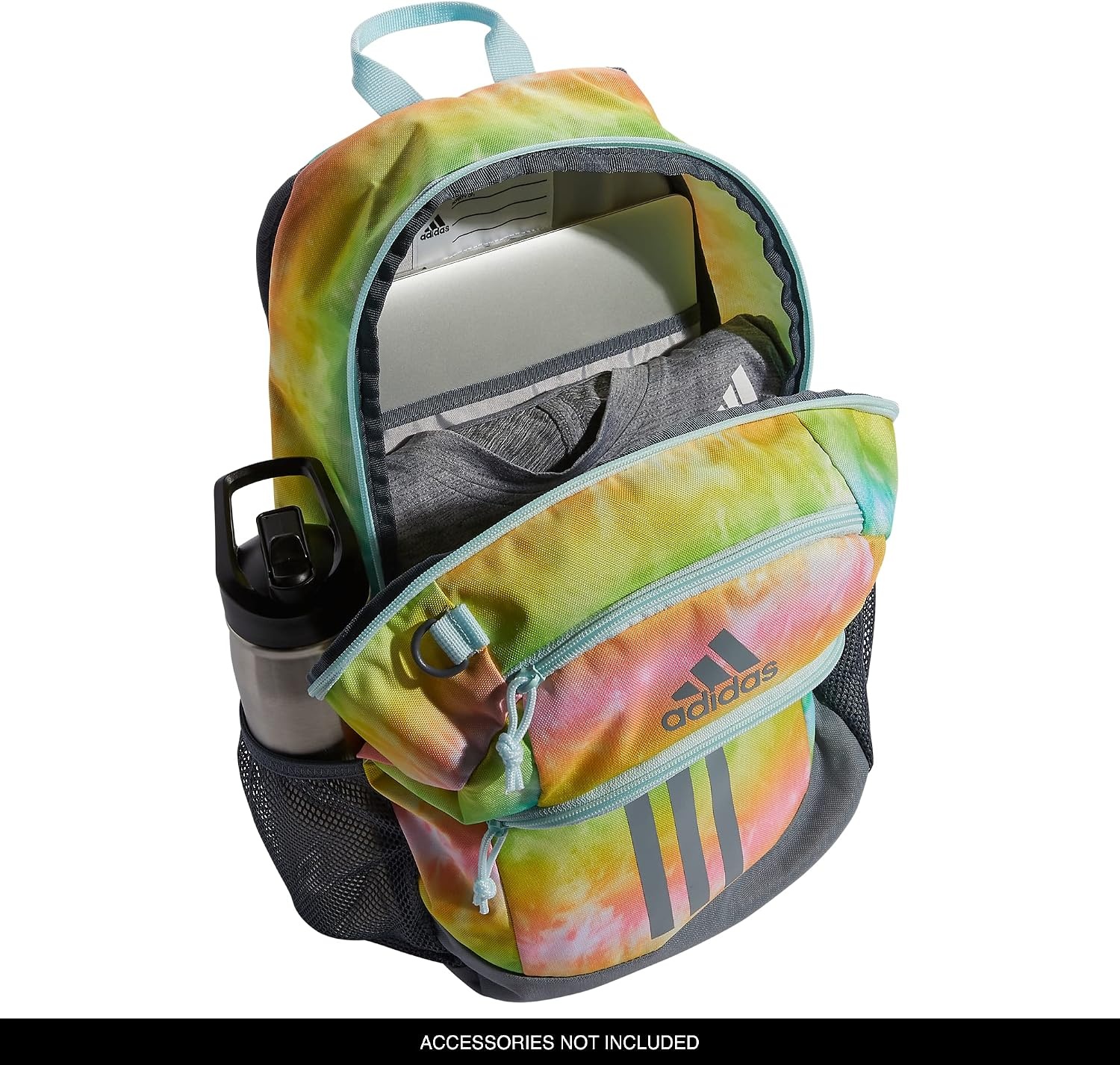 image:imageadidas Creator School Backpack 21L Padded Laptop Sleeve Durable Build RightSized For Kids Carries Comfortably Spills Wipe Away School Gym amp Travel ReadyStone Wash RainbowGreyAlmost Blue2