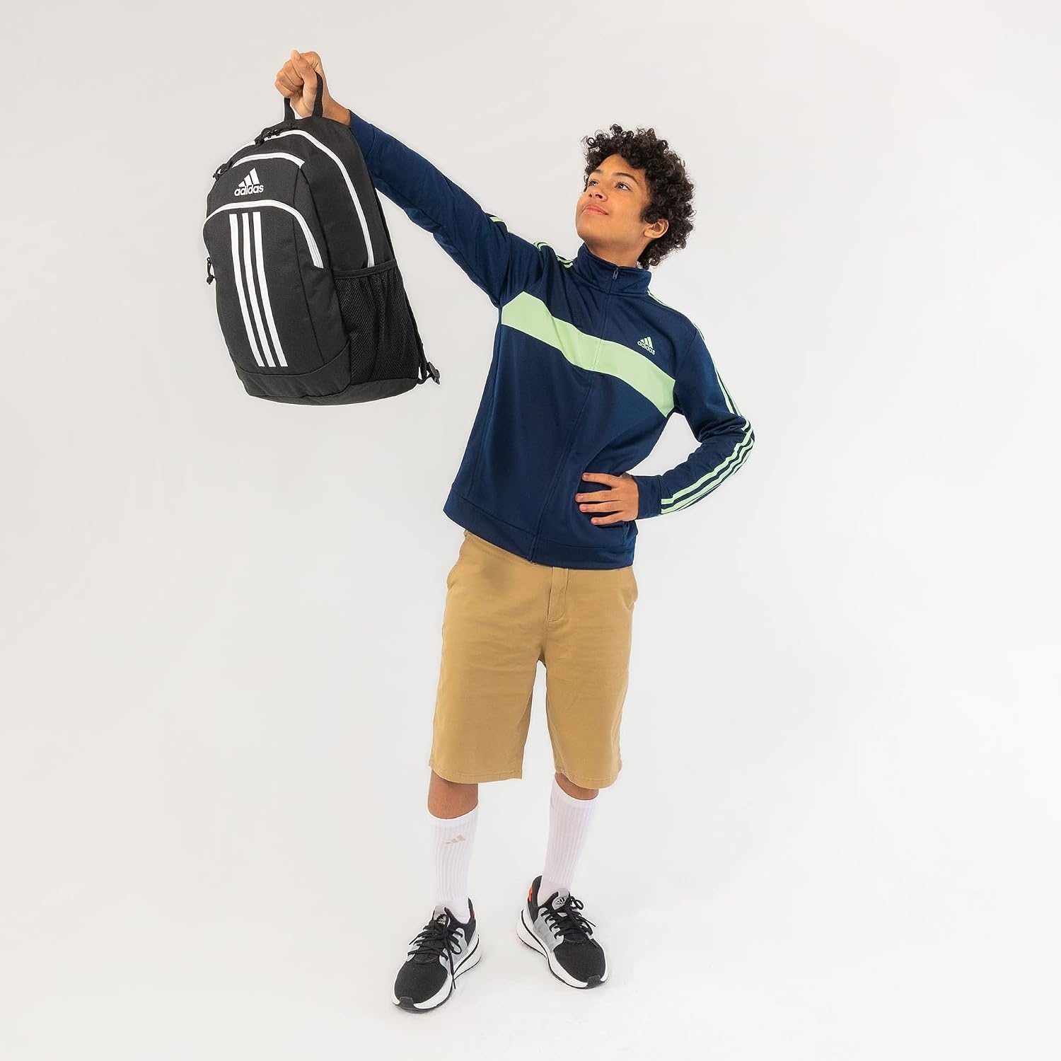 image:imageadidas Creator School Backpack 21L Padded Laptop Sleeve Durable Build RightSized For Kids Carries Comfortably Spills Wipe Away School Gym amp Travel ReadySpeckle BlackBliss PinkBlack2