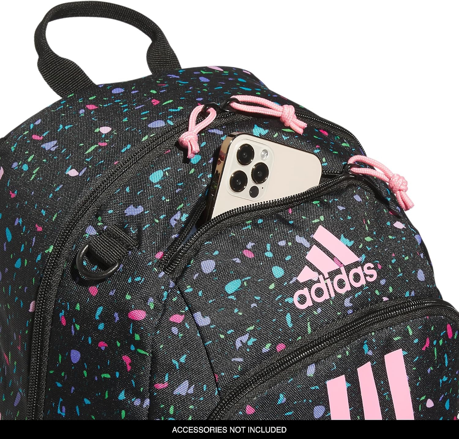 image:imageadidas Creator School Backpack 21L Padded Laptop Sleeve Durable Build RightSized For Kids Carries Comfortably Spills Wipe Away School Gym amp Travel ReadySpeckle BlackBliss PinkBlack2