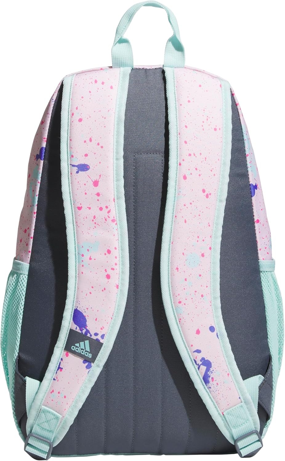 image:imageadidas Creator School Backpack 21L Padded Laptop Sleeve Durable Build RightSized For Kids Carries Comfortably Spills Wipe Away School Gym amp Travel ReadySplatter Sandy PinkSemi Flash Aqua Blue2