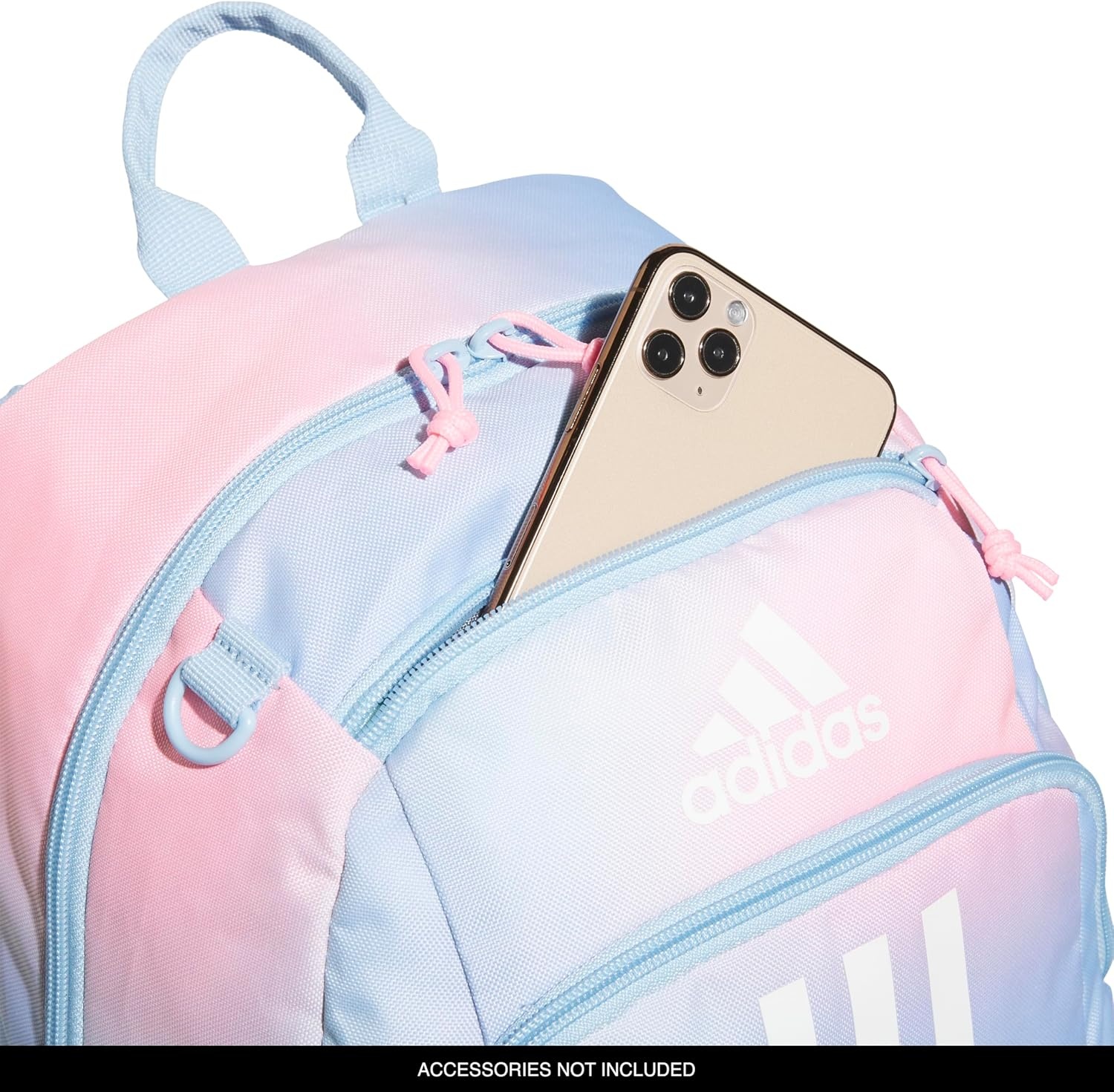 image:imageadidas Creator School Backpack 21L Padded Laptop Sleeve Durable Build RightSized For Kids Carries Comfortably Spills Wipe Away School Gym amp Travel ReadyDazed Gradient Clear SkyClear Sky BluePink Spark2