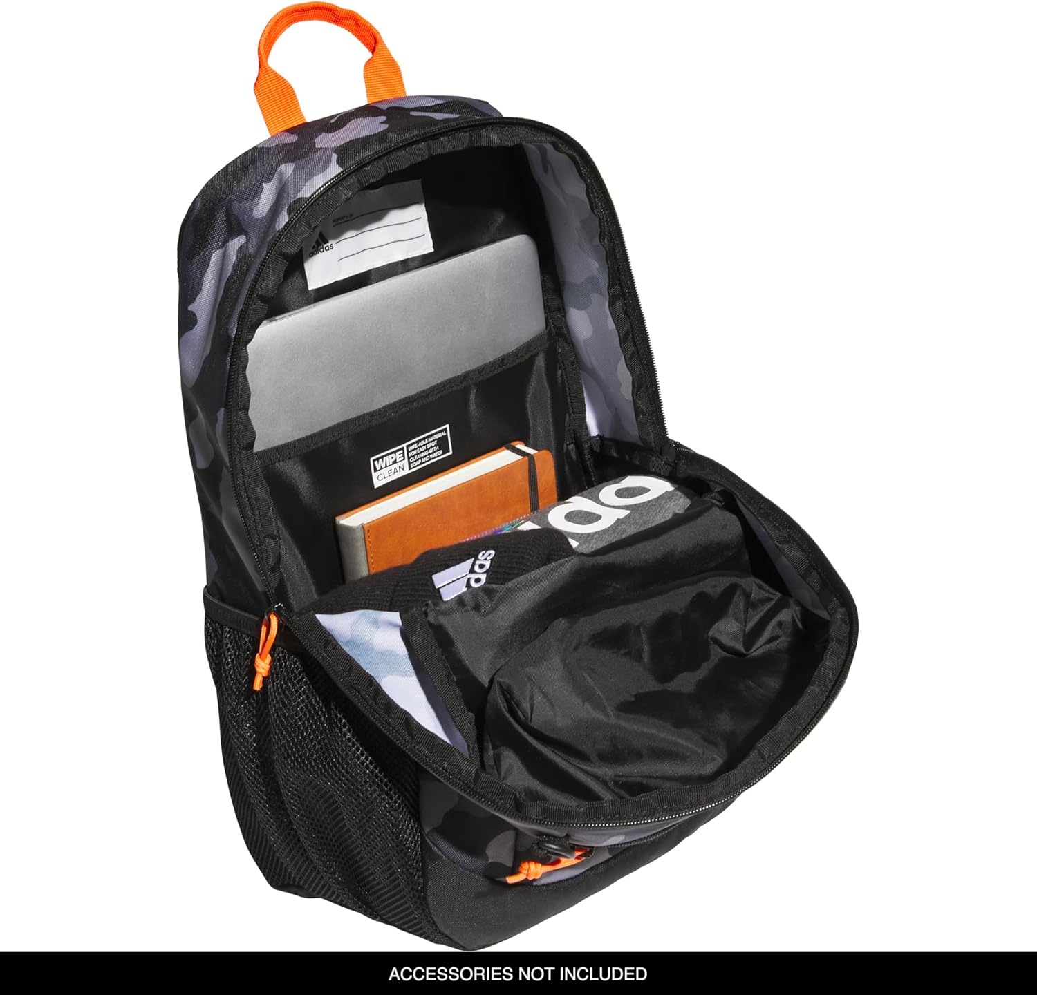 image:imageadidas Creator School Backpack 21L Padded Laptop Sleeve Durable Build RightSized For Kids Carries Comfortably Spills Wipe Away School Gym amp Travel ReadyCamouflage CarbonBlackImpact Orange2