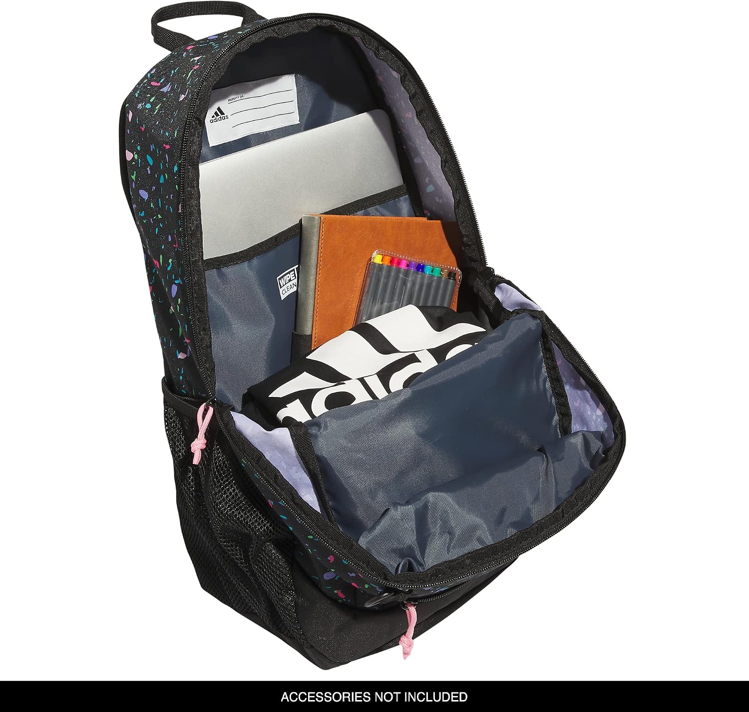 image:imageadidas Creator School Backpack 21L Padded Laptop Sleeve Durable Build RightSized For Kids Carries Comfortably Spills Wipe Away School Gym amp Travel ReadySpeckle BlackBliss PinkBlack2