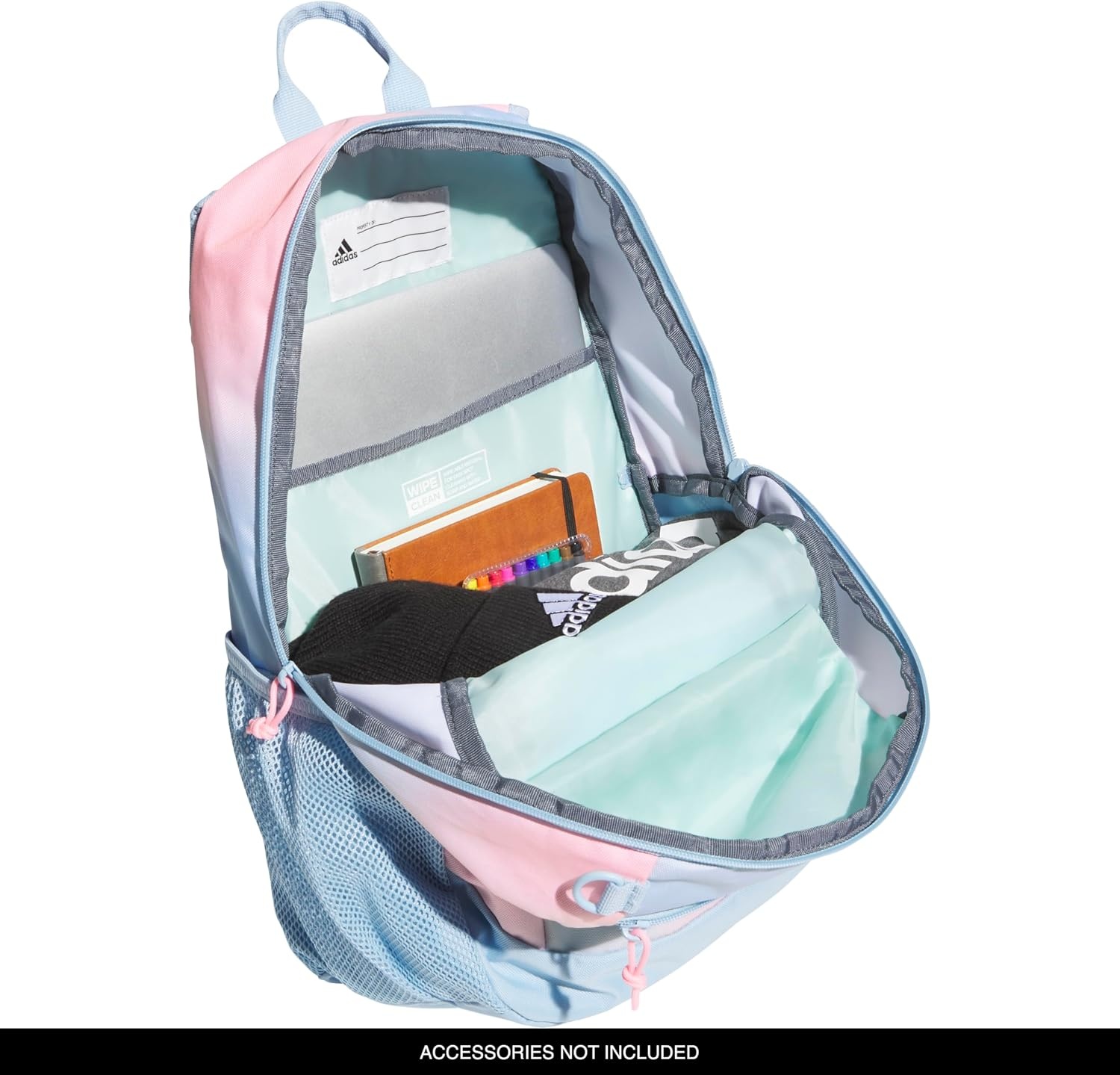 image:imageadidas Creator School Backpack 21L Padded Laptop Sleeve Durable Build RightSized For Kids Carries Comfortably Spills Wipe Away School Gym amp Travel ReadyDazed Gradient Clear SkyClear Sky BluePink Spark2