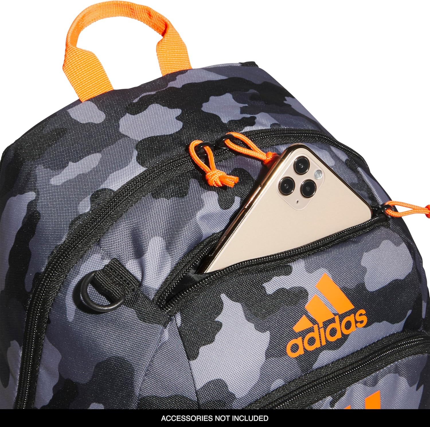 image:imageadidas Creator School Backpack 21L Padded Laptop Sleeve Durable Build RightSized For Kids Carries Comfortably Spills Wipe Away School Gym amp Travel ReadyCamouflage CarbonBlackImpact Orange2