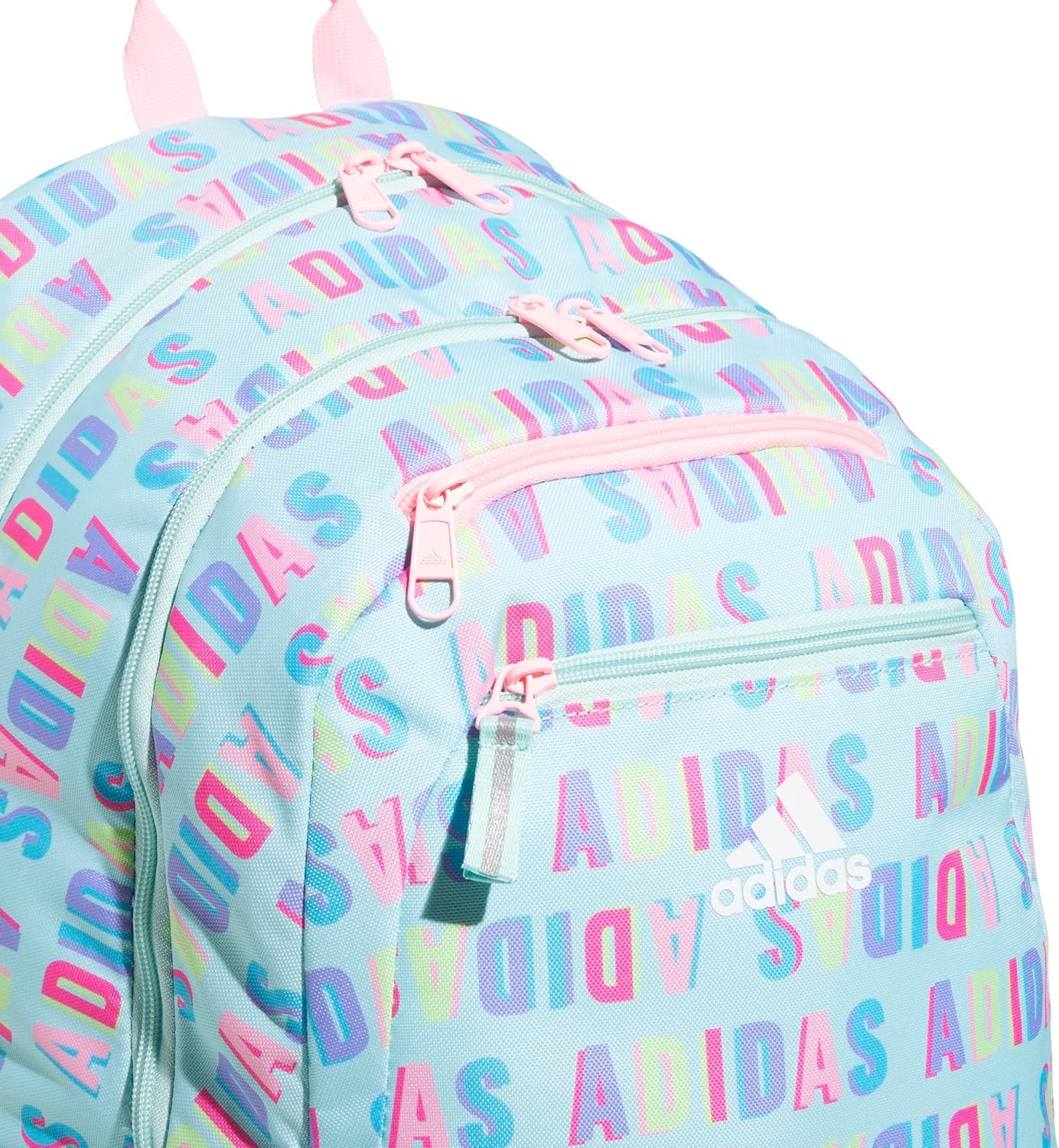 image:imageadidas Foundation Backpack 38LHall Pass Semi Flash AquaPink Spark