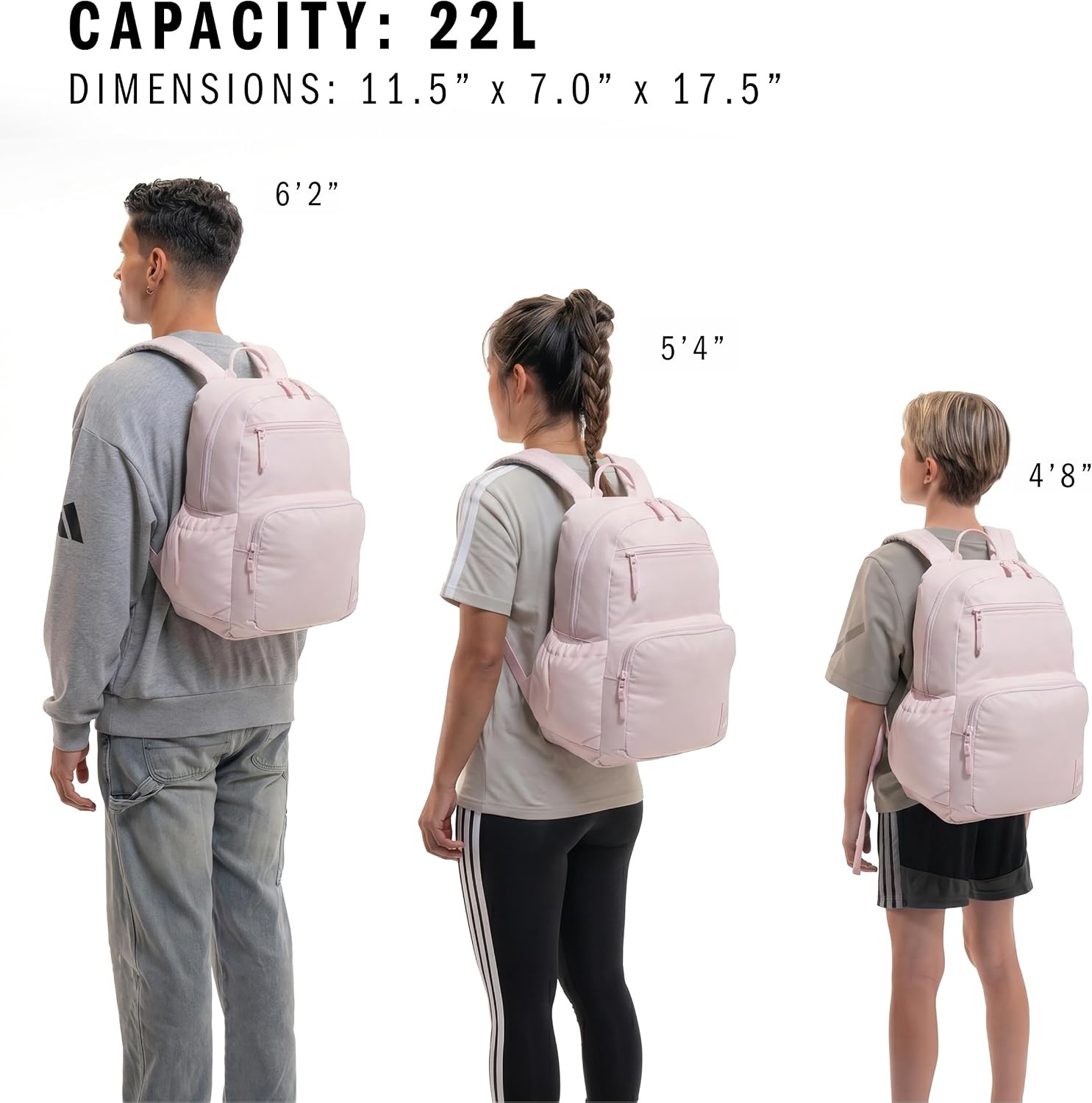 image:imageadidas Lineage Backpack for Laptop School and Travel 22LDistilled Pink