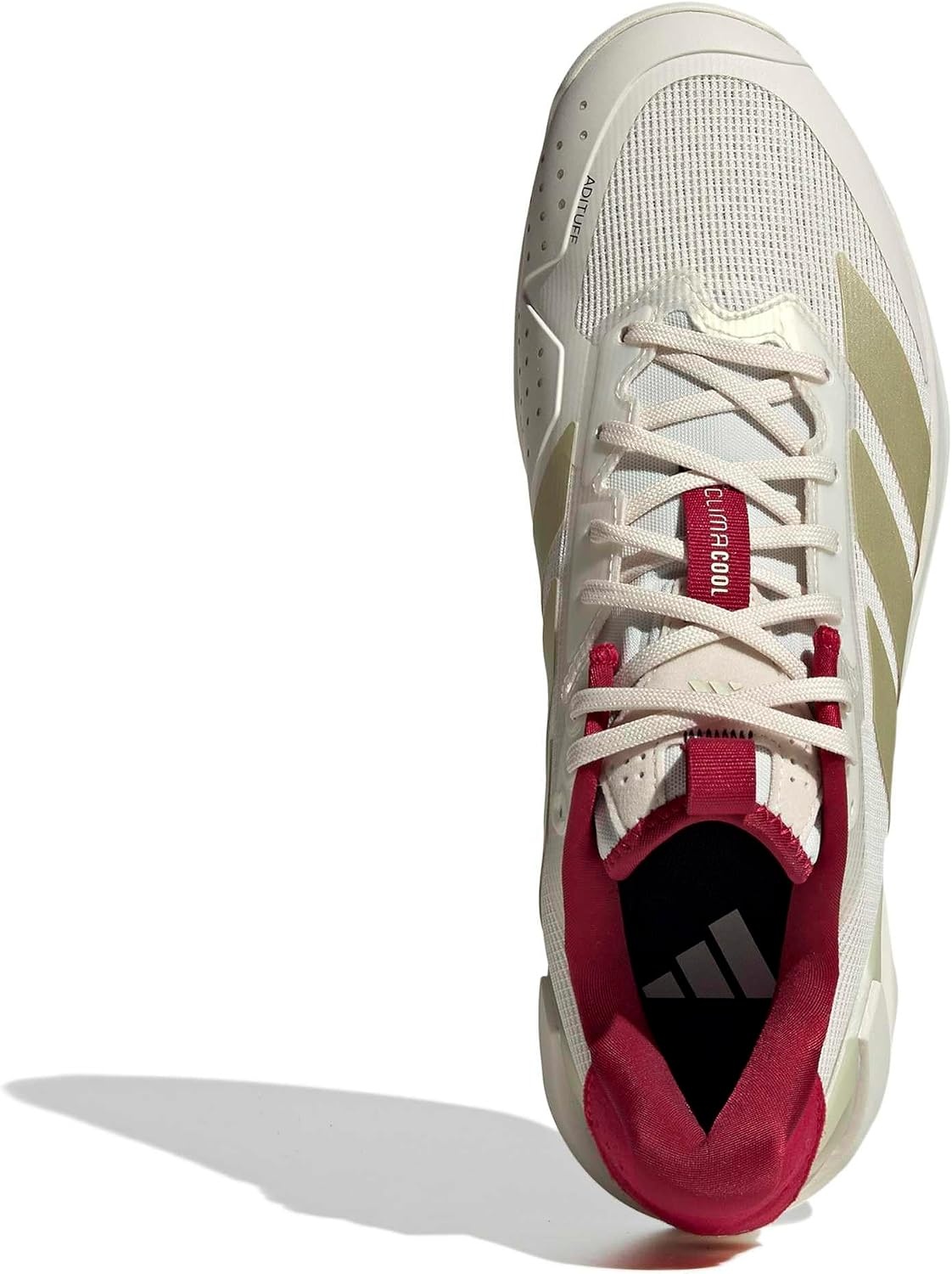 image:imageadidas Mens Adizero Ubersonic 5 Tennis ShoesChalk WhiteIce Gold MetallicLegend Ink