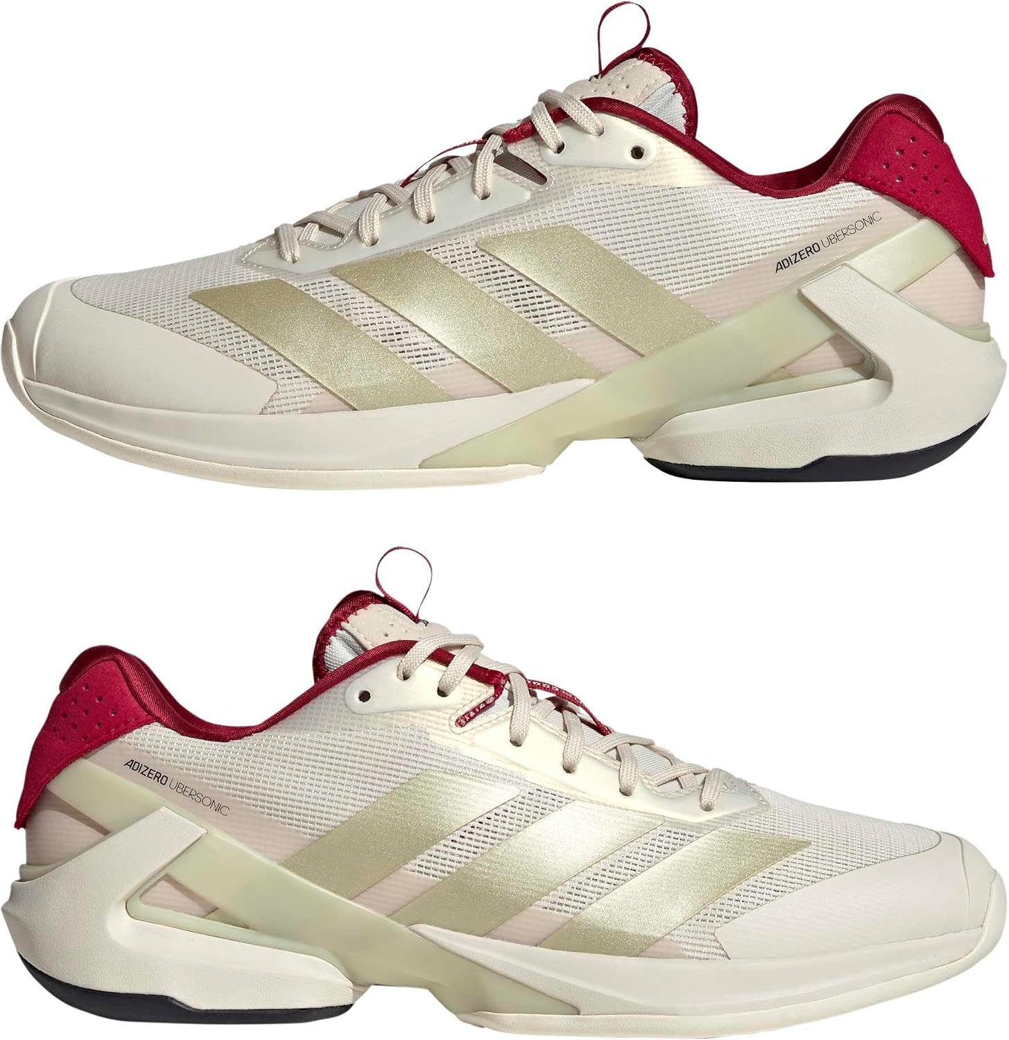 image:imageadidas Mens Adizero Ubersonic 5 Tennis ShoesChalk WhiteIce Gold MetallicLegend Ink