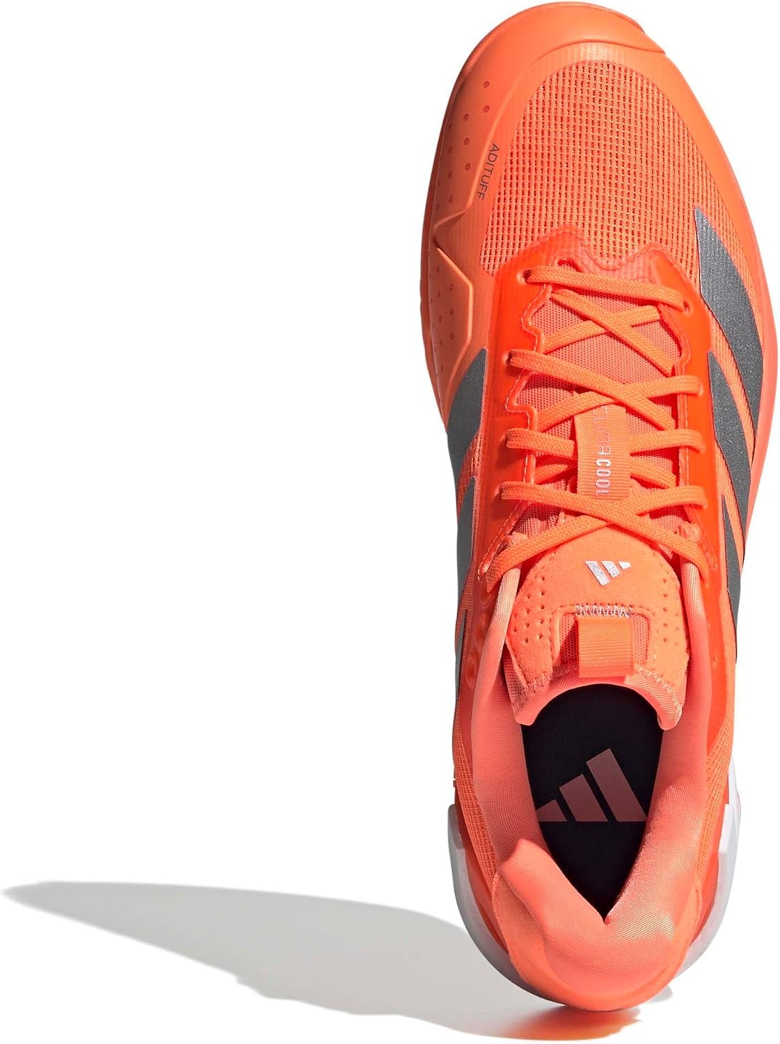 image:imageadidas Mens Adizero Ubersonic 5 Tennis ShoesLucid OrangeSilver MetallicBlack