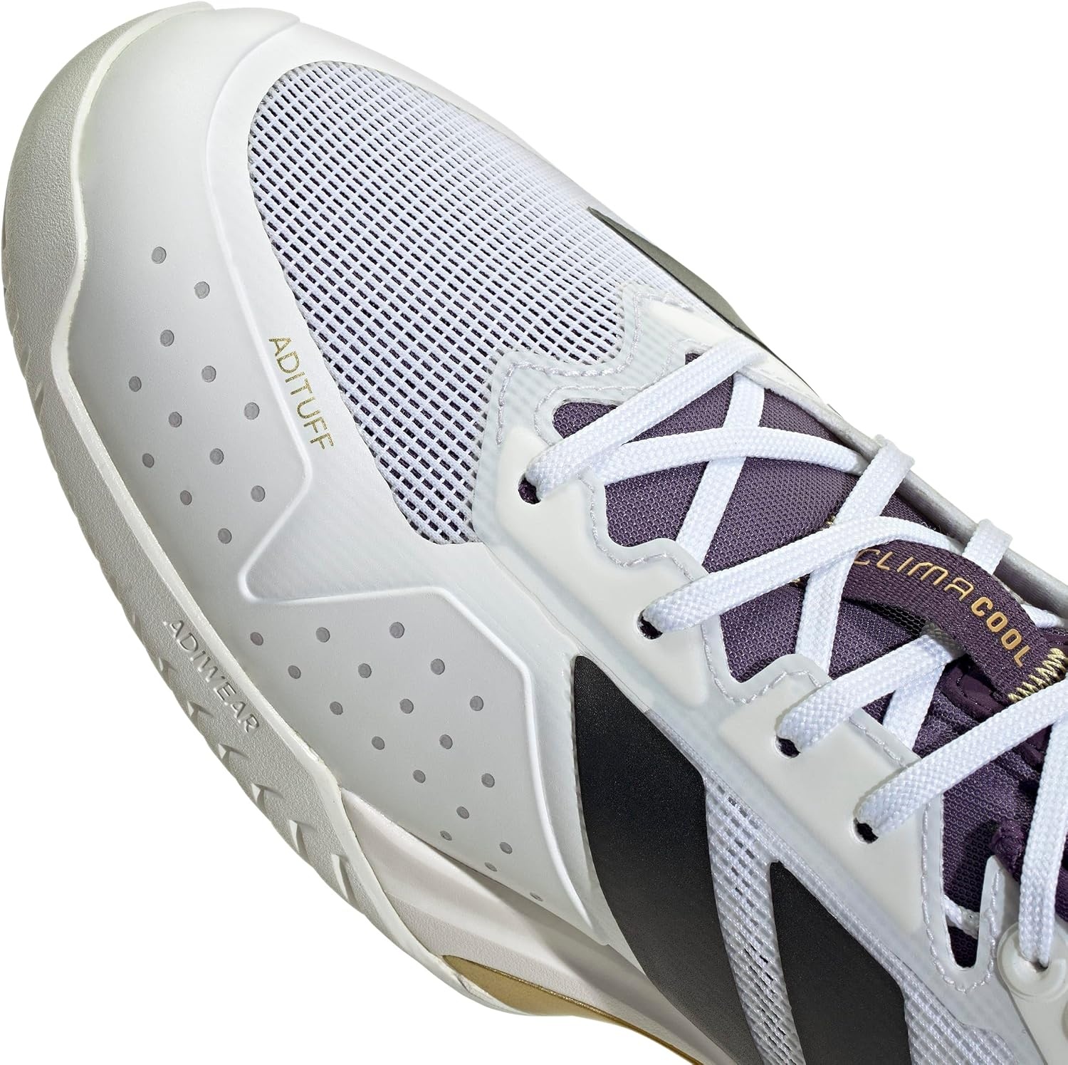 image:imageadidas Mens Adizero Ubersonic 5 Tennis ShoesWhiteBlackAurora Plum