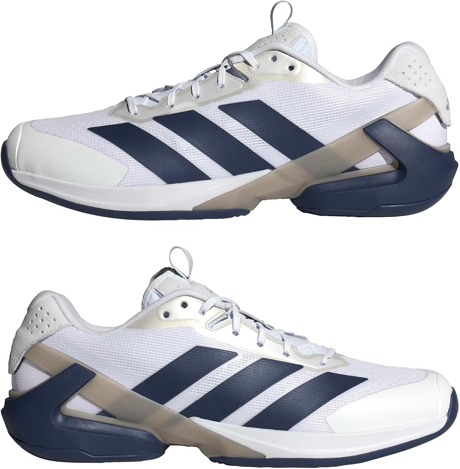 image:imageadidas Mens Adizero Ubersonic 5 Tennis ShoesWhiteDark BlueSilver Metallic