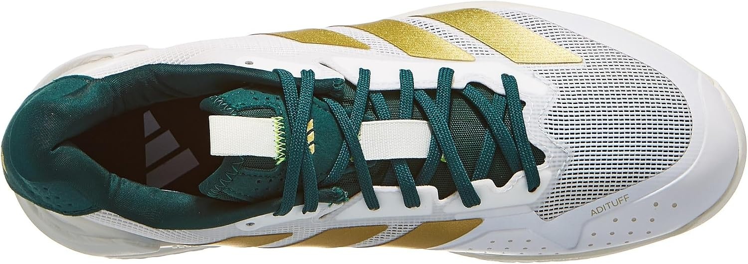 image:imageadidas Mens Adizero Ubersonic 5 Tennis ShoesWhiteGold MetallicCollegiate Green