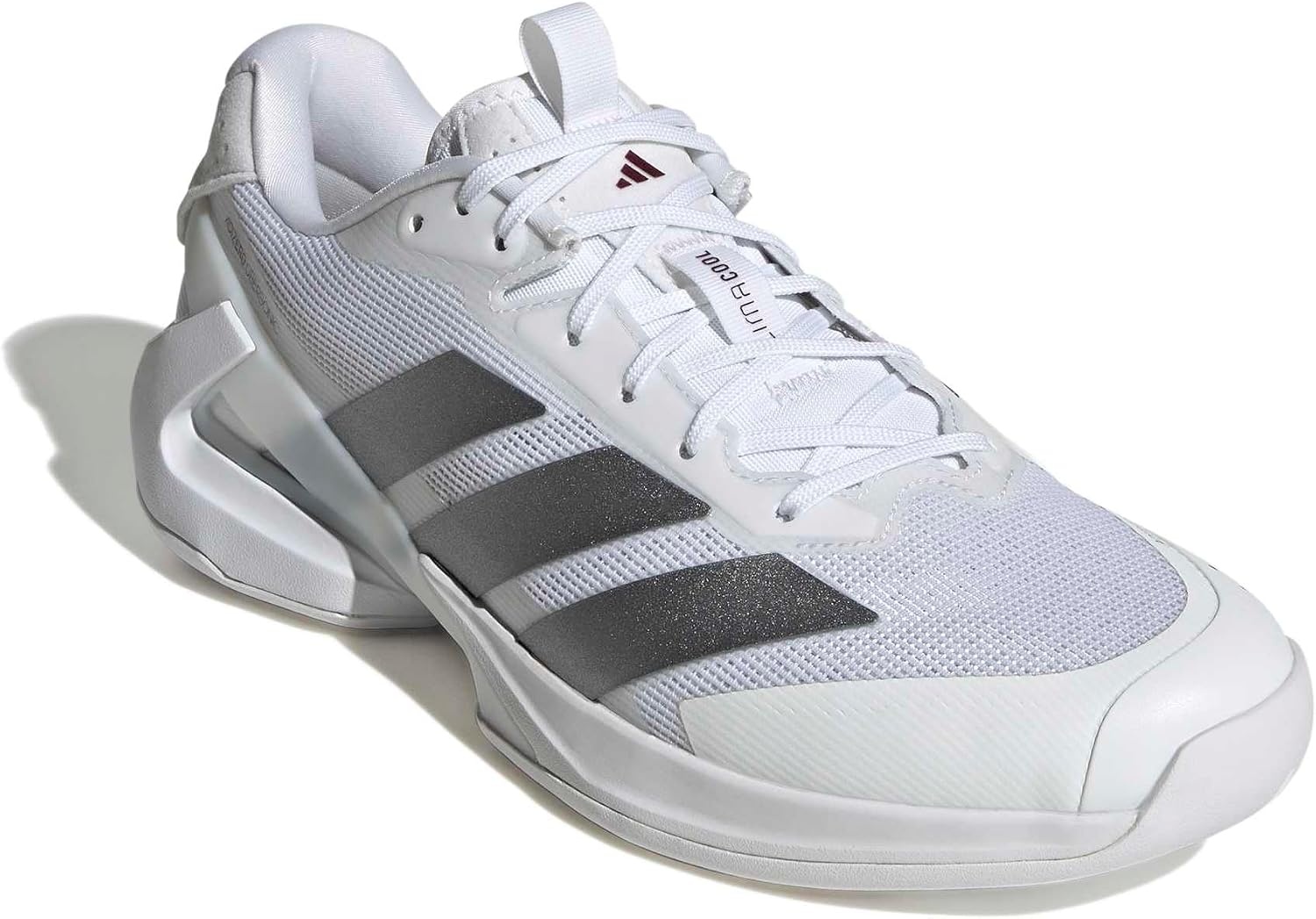 image:imageadidas Mens Adizero Ubersonic 5 Tennis ShoesWhiteTech Grey MetallicMaroon